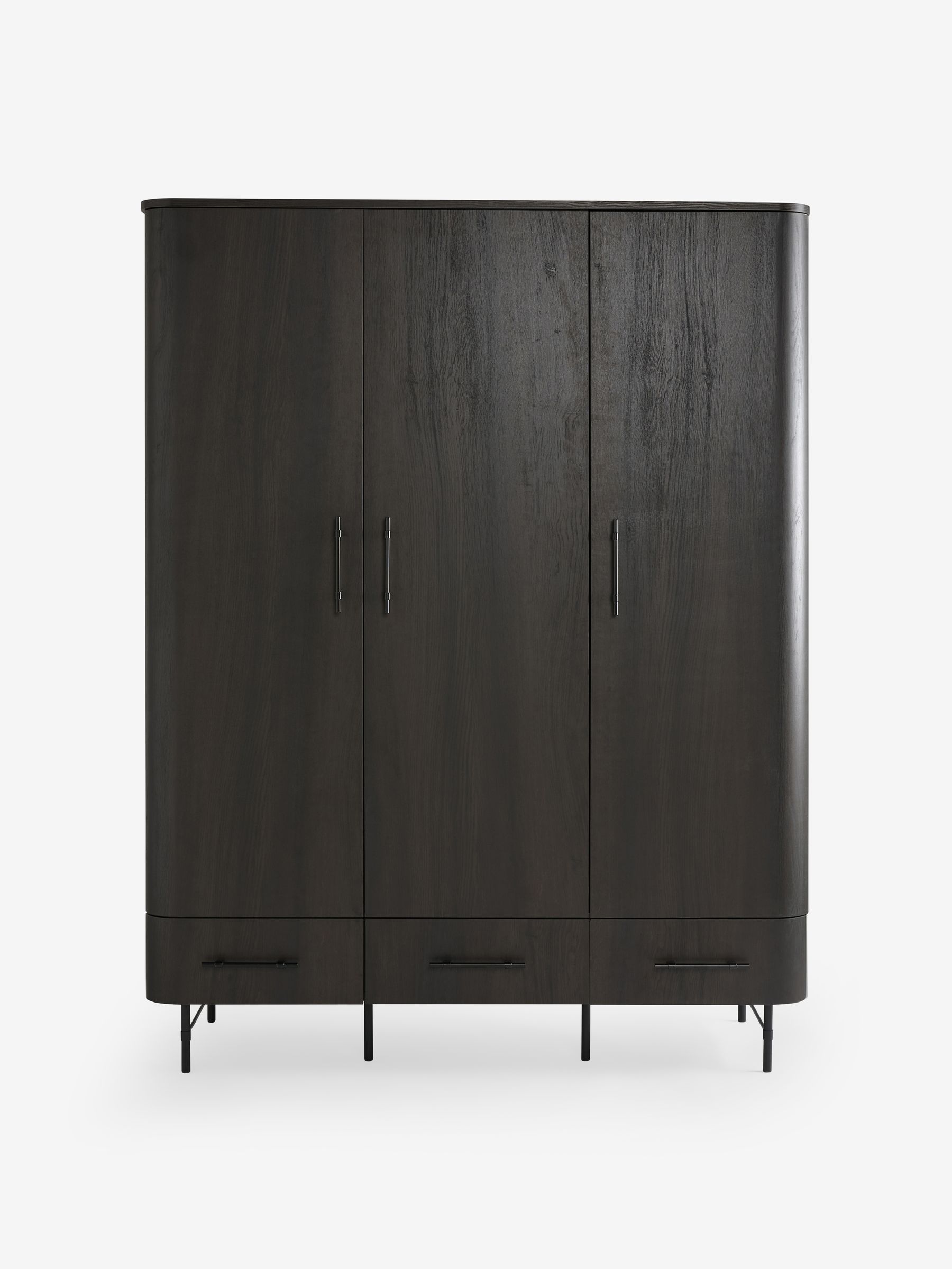 Dark Oak Effect Zeke Triple Wardrobe - Image 5 of 6