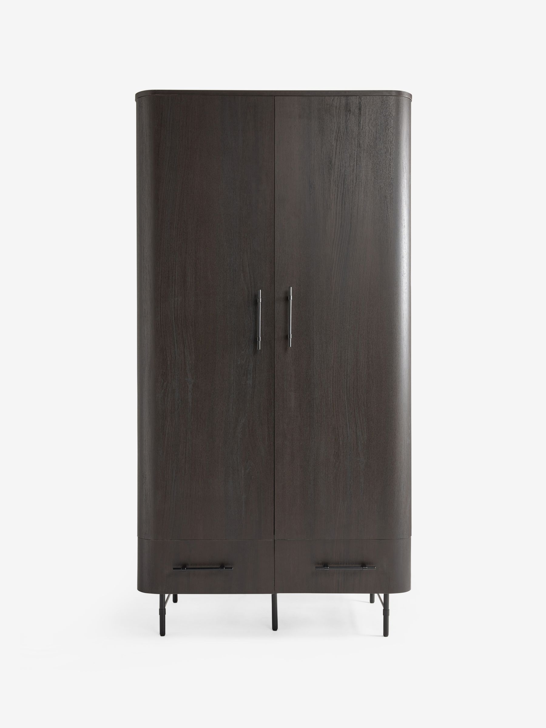 Dark Oak Effect Zeke Double Wardrobe - Image 5 of 6