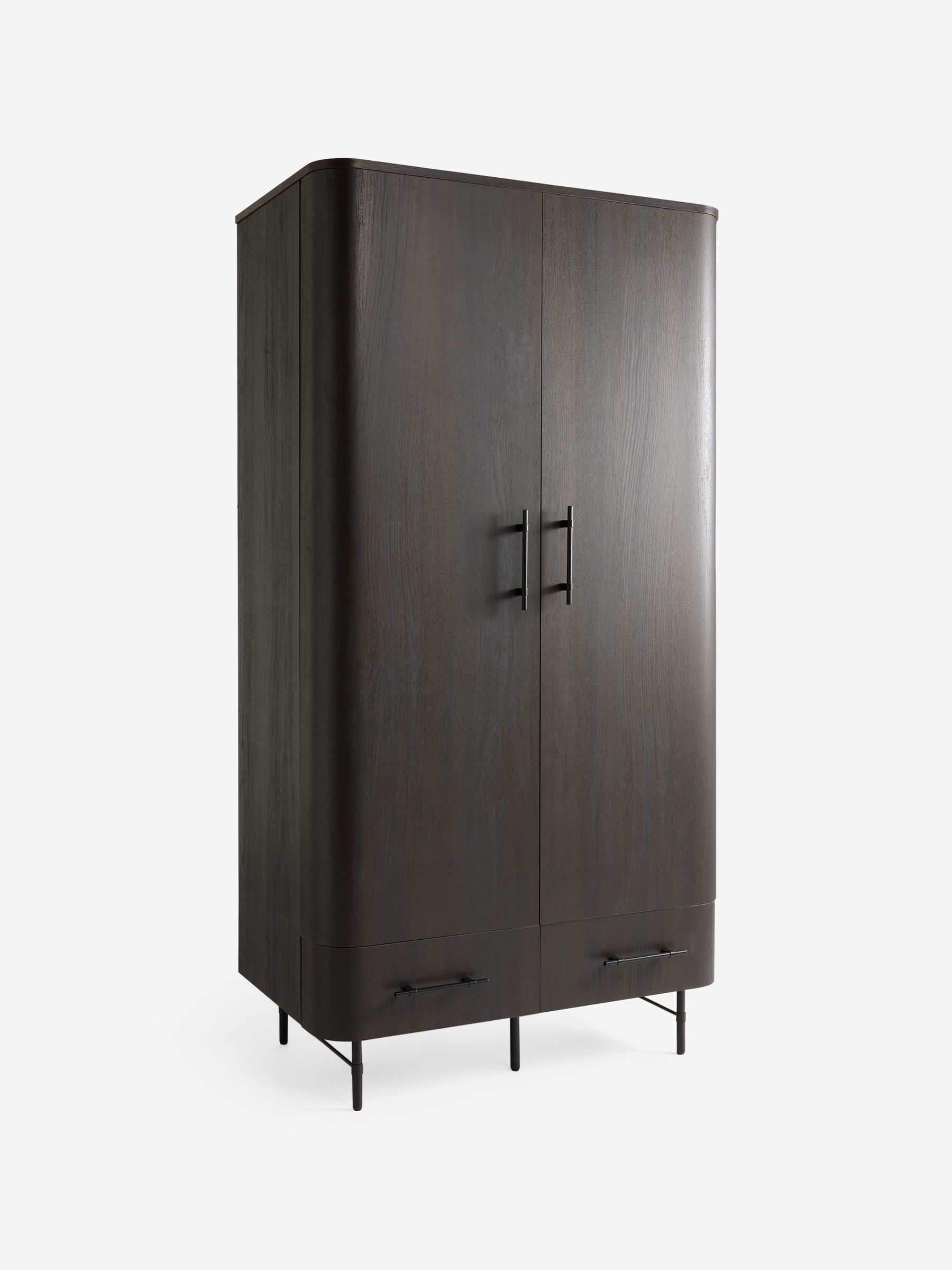 Dark Oak Effect Zeke Double Wardrobe - Image 6 of 6 Dark Oak Effect Zeke Double Wardrobe - Image 6 of 6