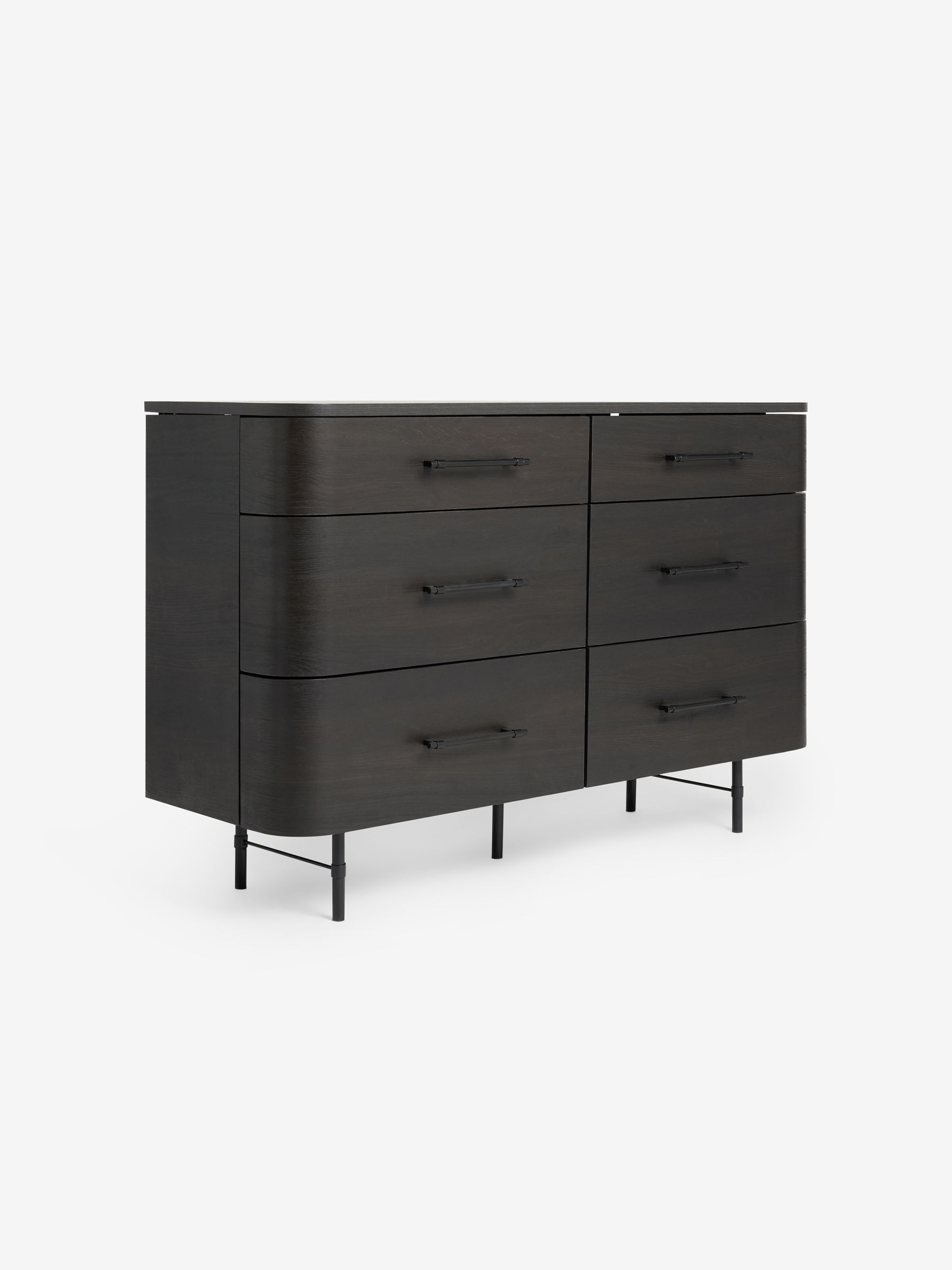 Dark Oak Effect Zeke Wide Chest of Drawer - Image 4 of 5