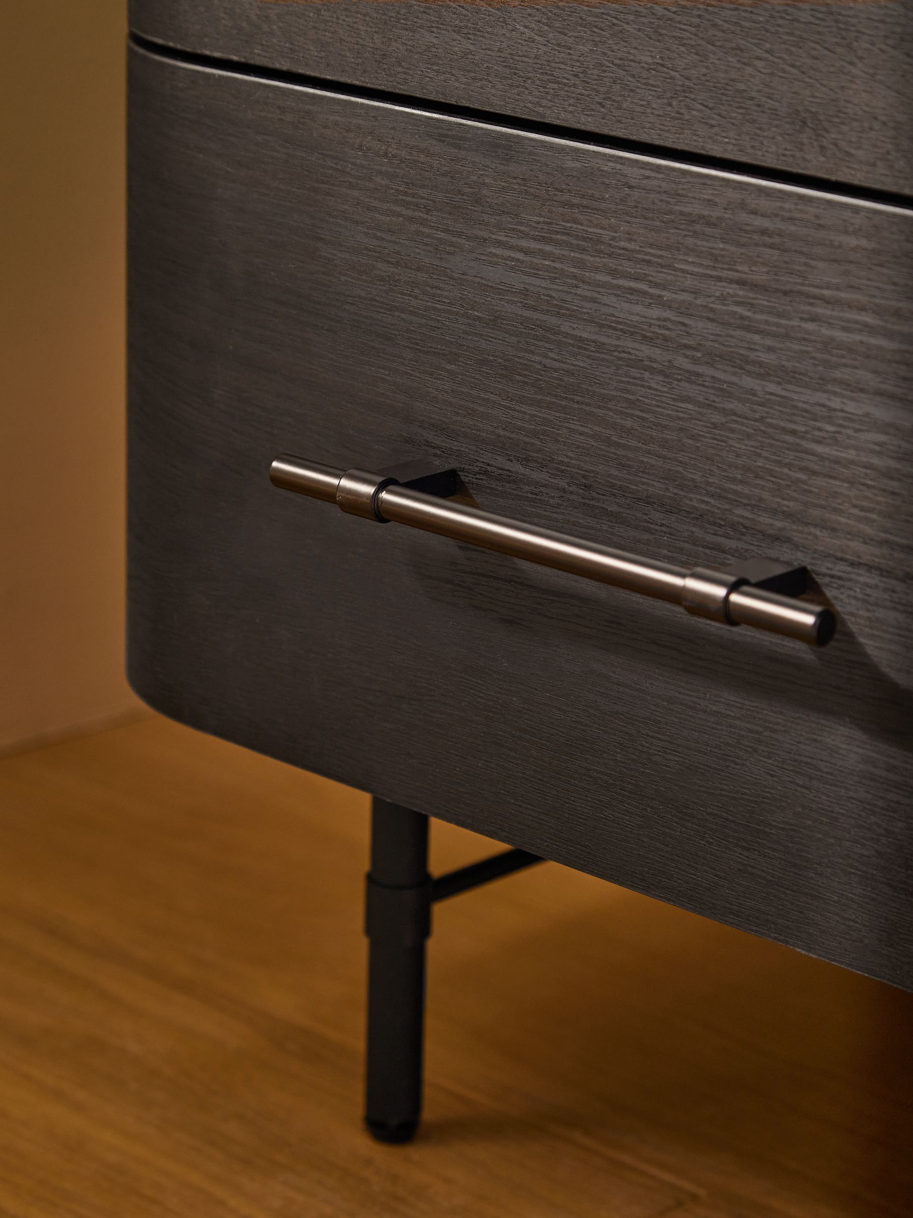 Dark Oak Effect Zeke 3 Drawer Chest of Drawer - Image 3 of 5