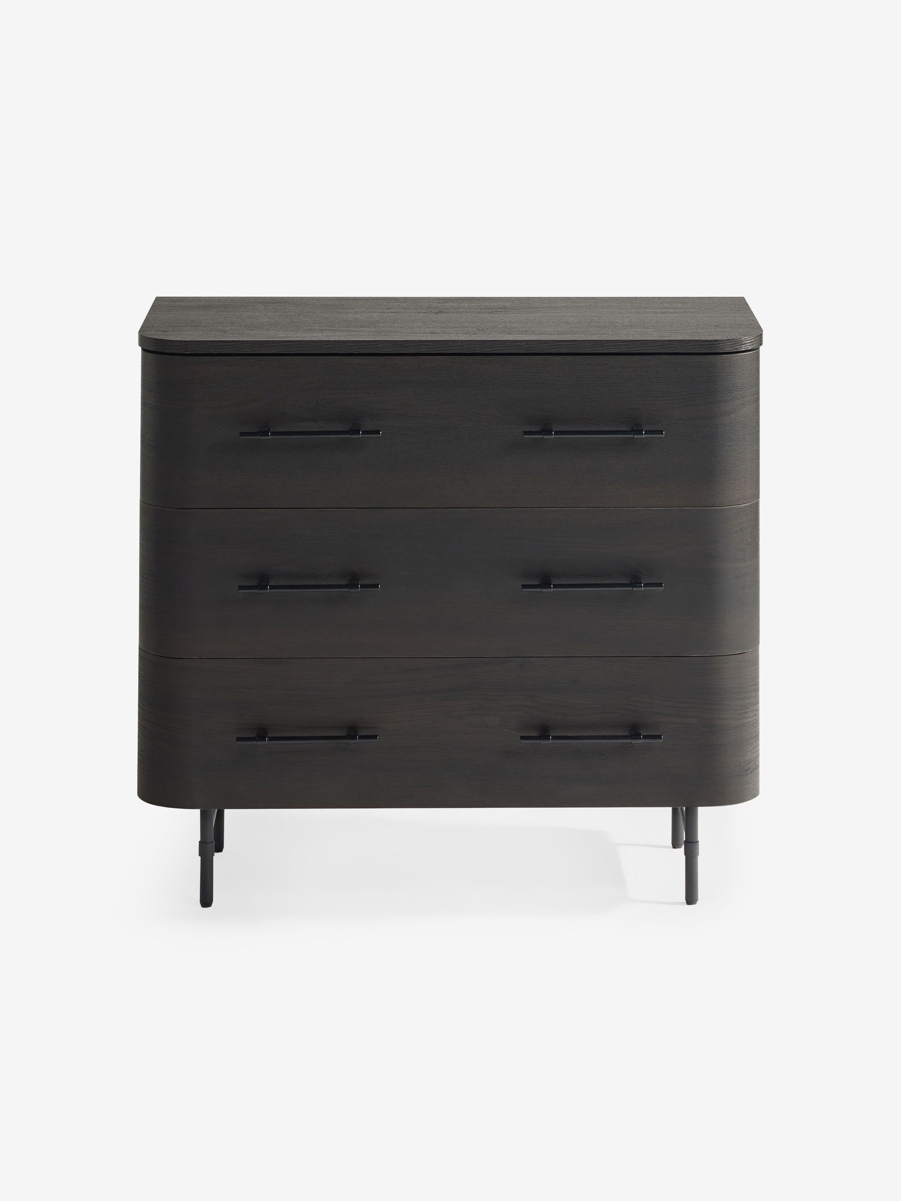 Dark Oak Effect Zeke 3 Drawer Chest of Drawer - Image 4 of 5