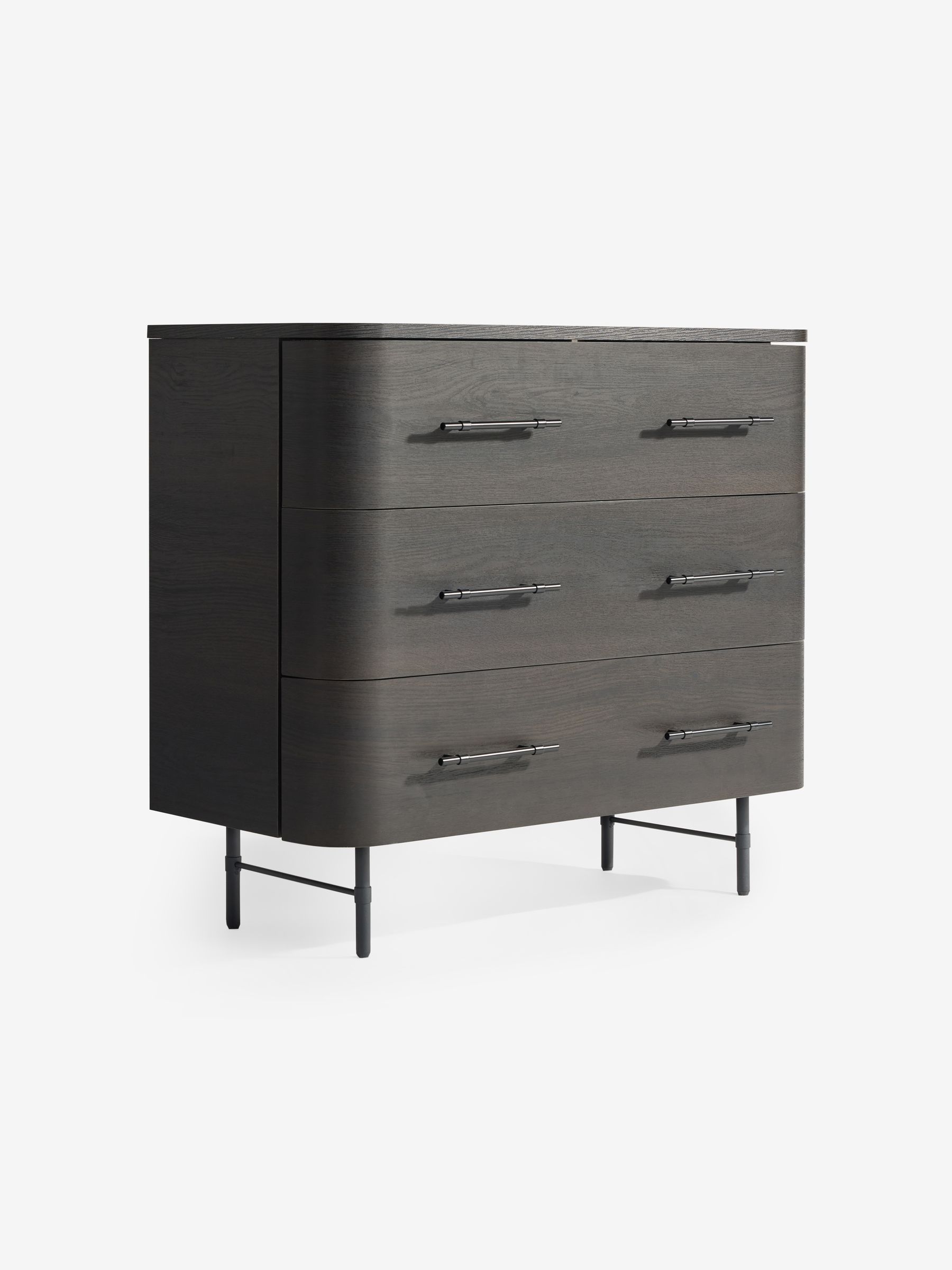 Dark Oak Effect Zeke 3 Drawer Chest of Drawer - Image 5 of 5