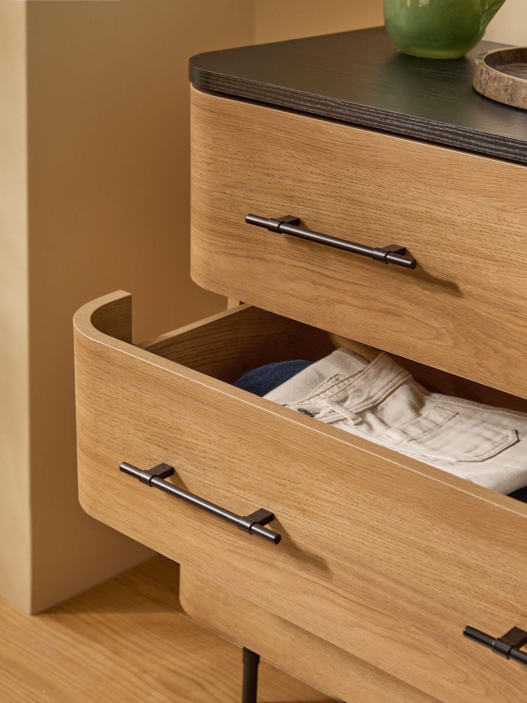 Oak Effect Zeke 3 Drawer Chest of Drawer - Image 2 of 5