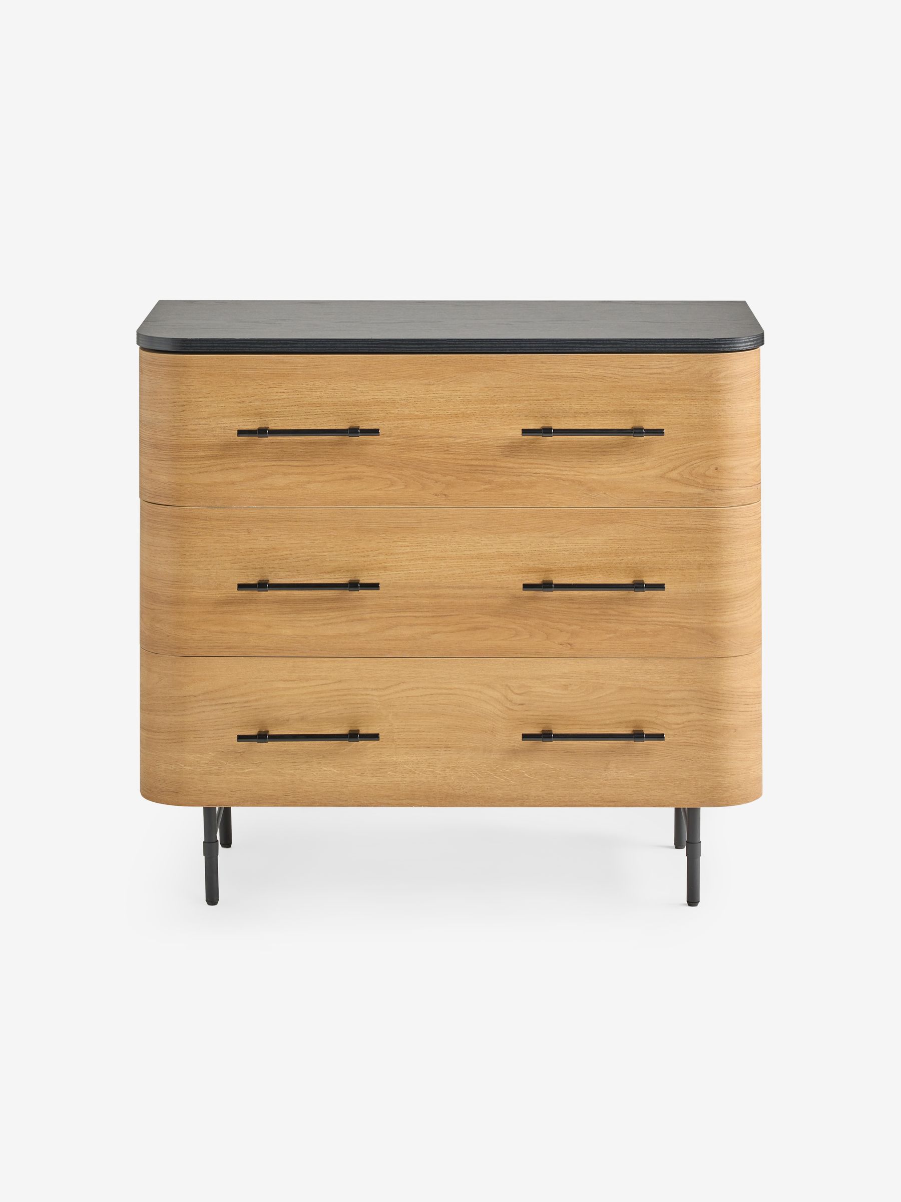 Oak Effect Zeke 3 Drawer Chest of Drawer - Image 4 of 5