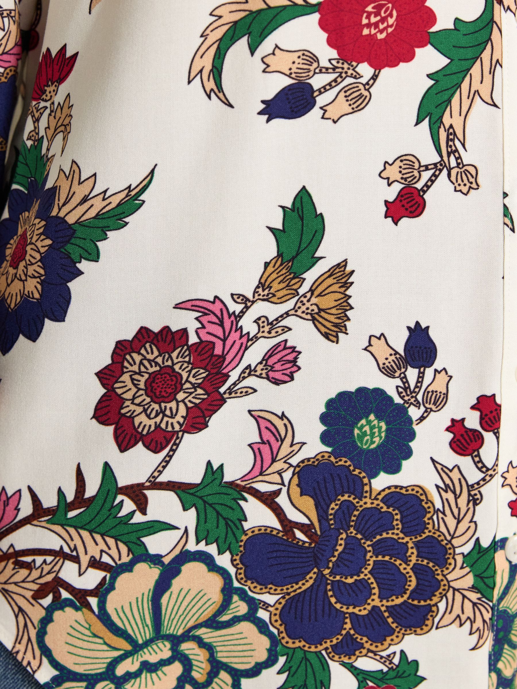 Elvina Cream Floral Relaxed Fit Shirt - Image 4 of 8