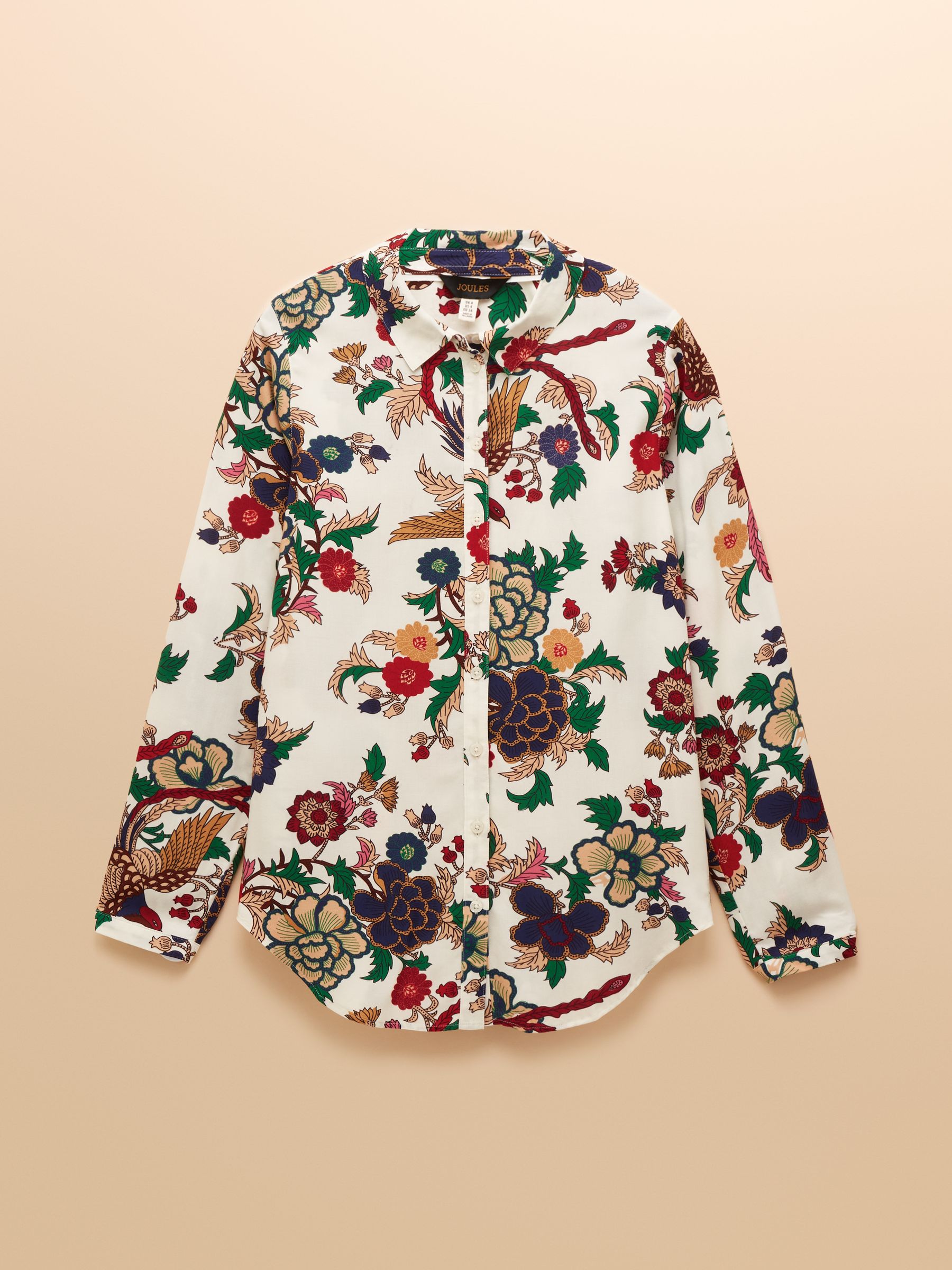 Elvina Cream Floral Relaxed Fit Shirt - Image 8 of 8
