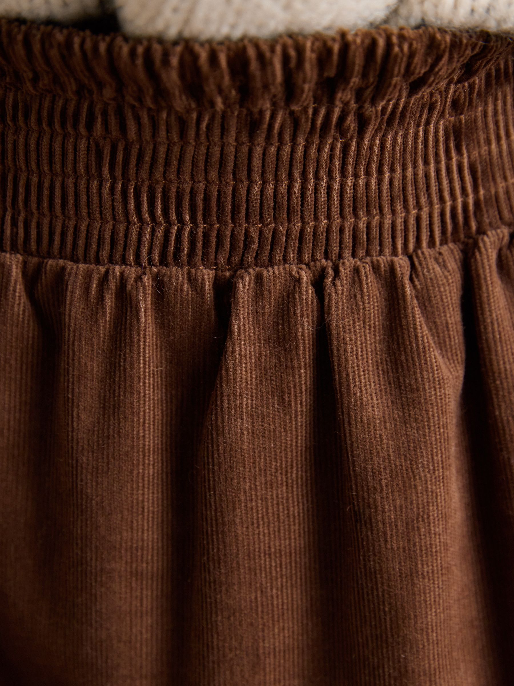 Brown Cord Tiered Midi Skirt - Image 7 of 8