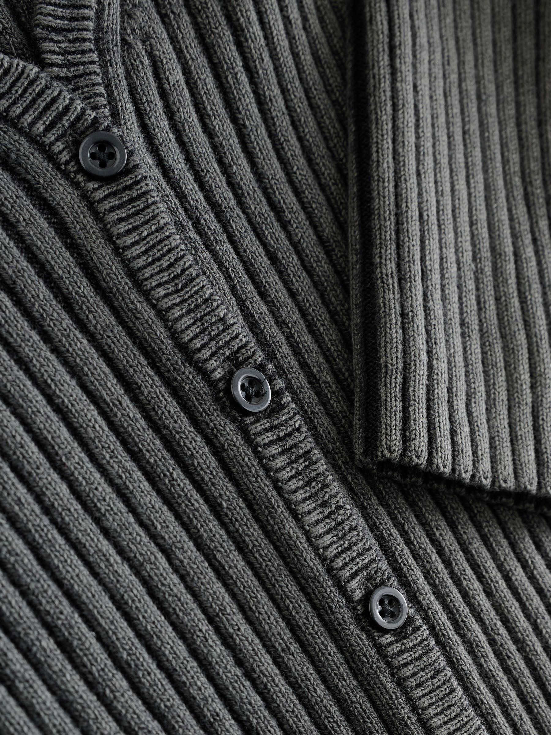 Black Cropped Plaited Rib Cardigan - Image 7 of 7