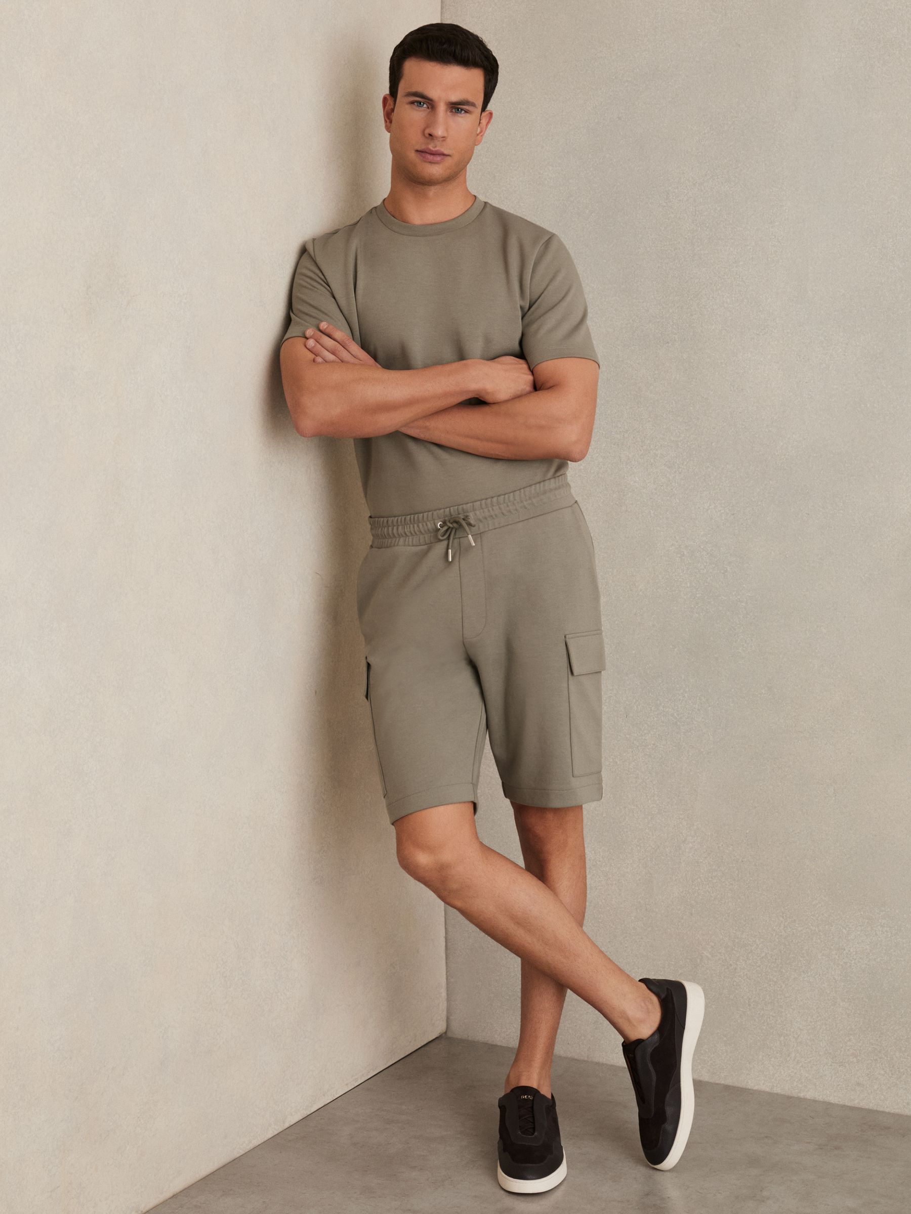 Interlock Cargo Shorts in Sage Green - Image 1 of 6