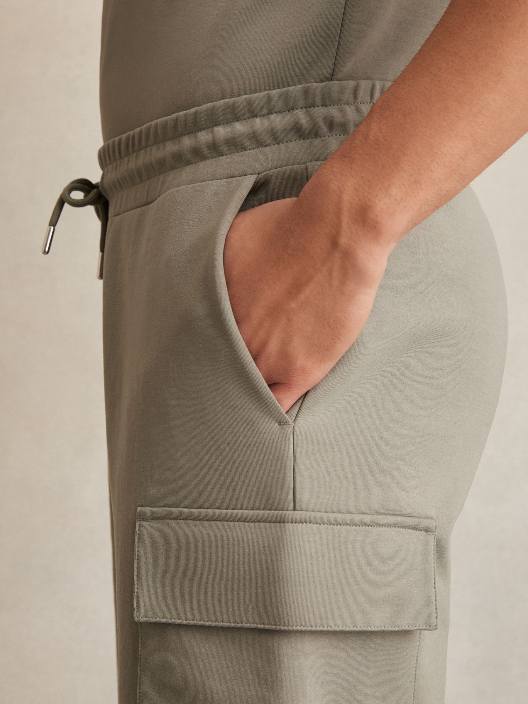 Interlock Cargo Shorts in Sage Green - Image 4 of 6