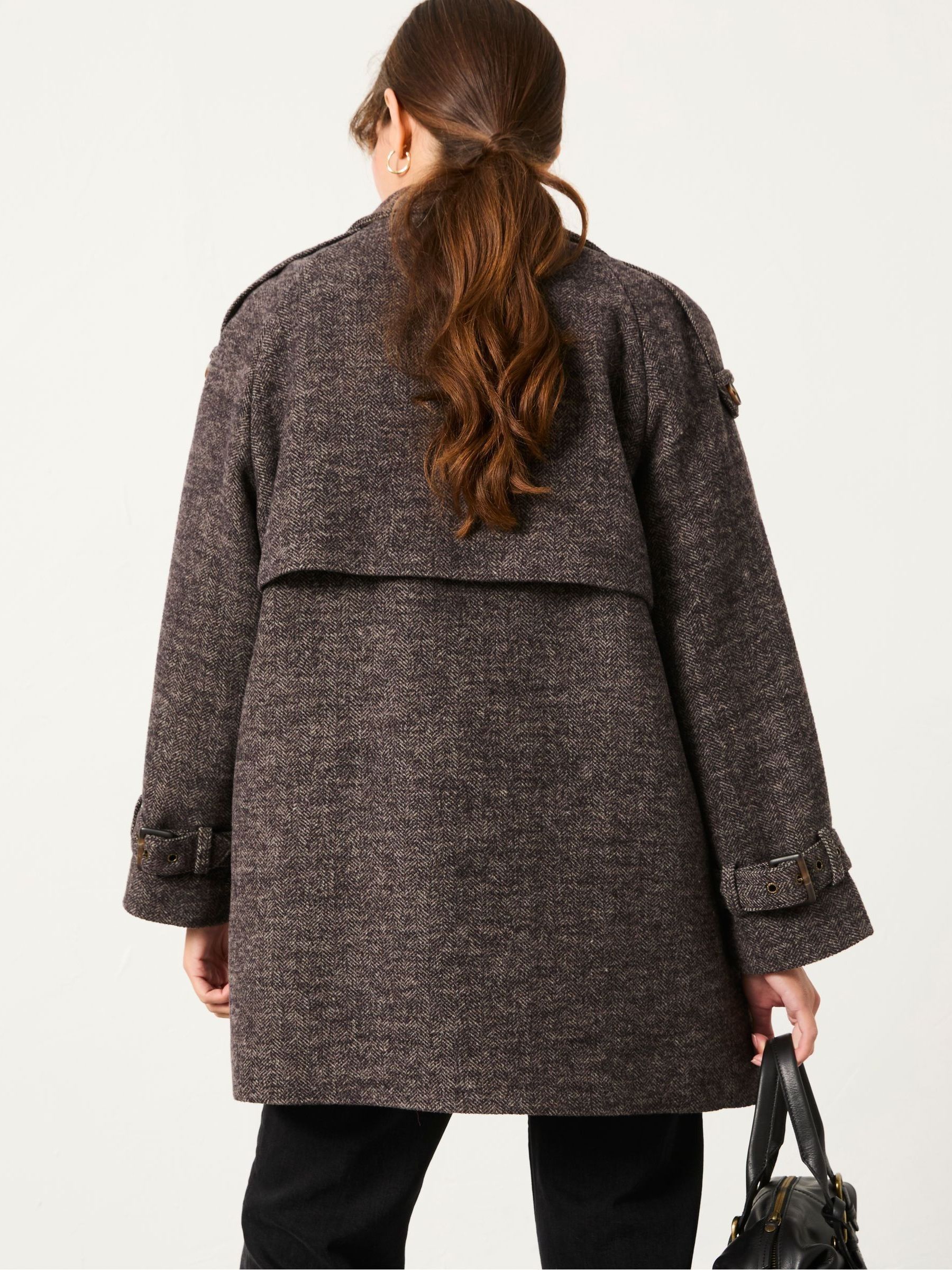 Lottie Brown Wool Blend Coat - Image 3 of 6