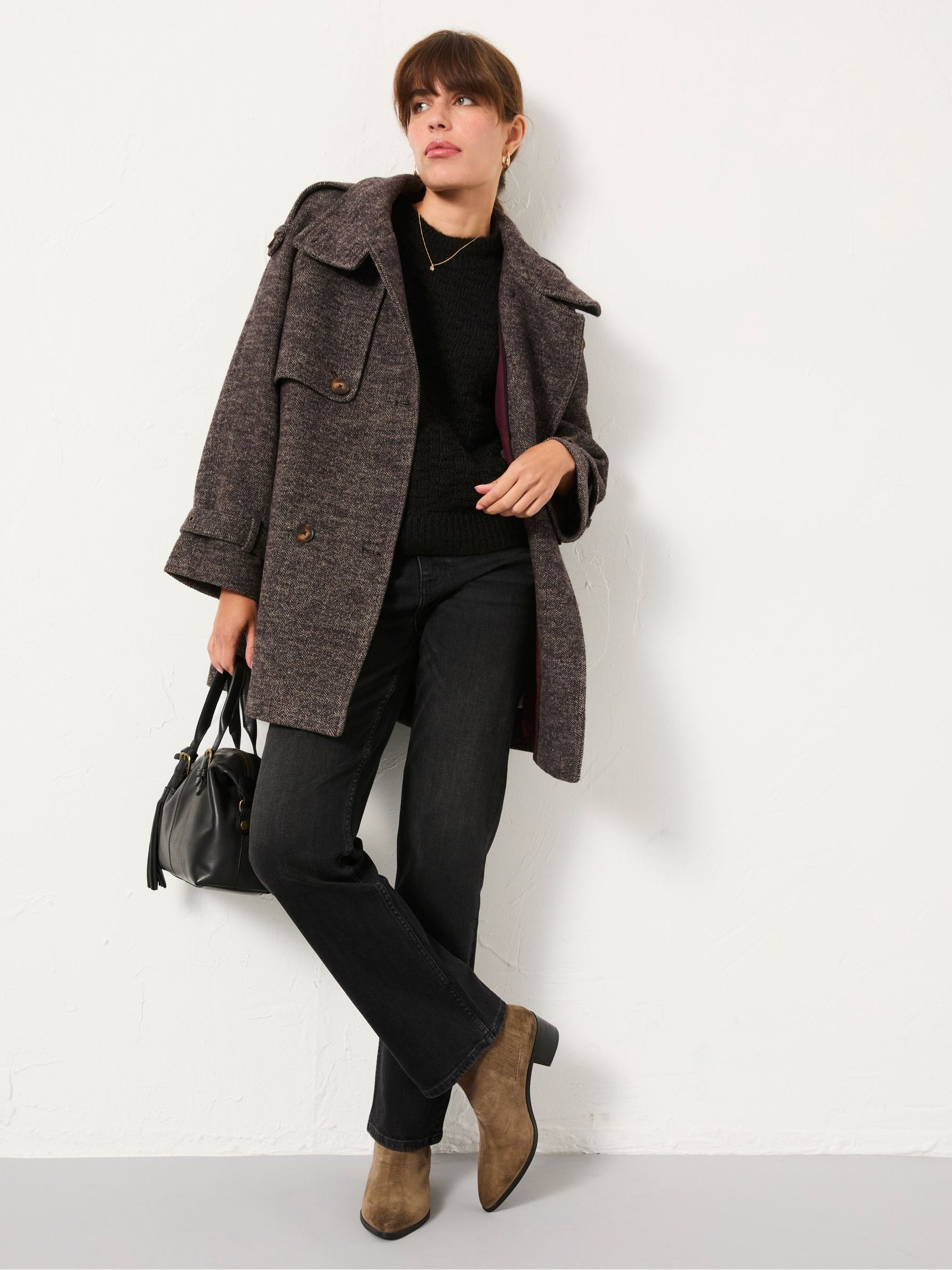 Lottie Brown Wool Blend Coat - Image 5 of 6