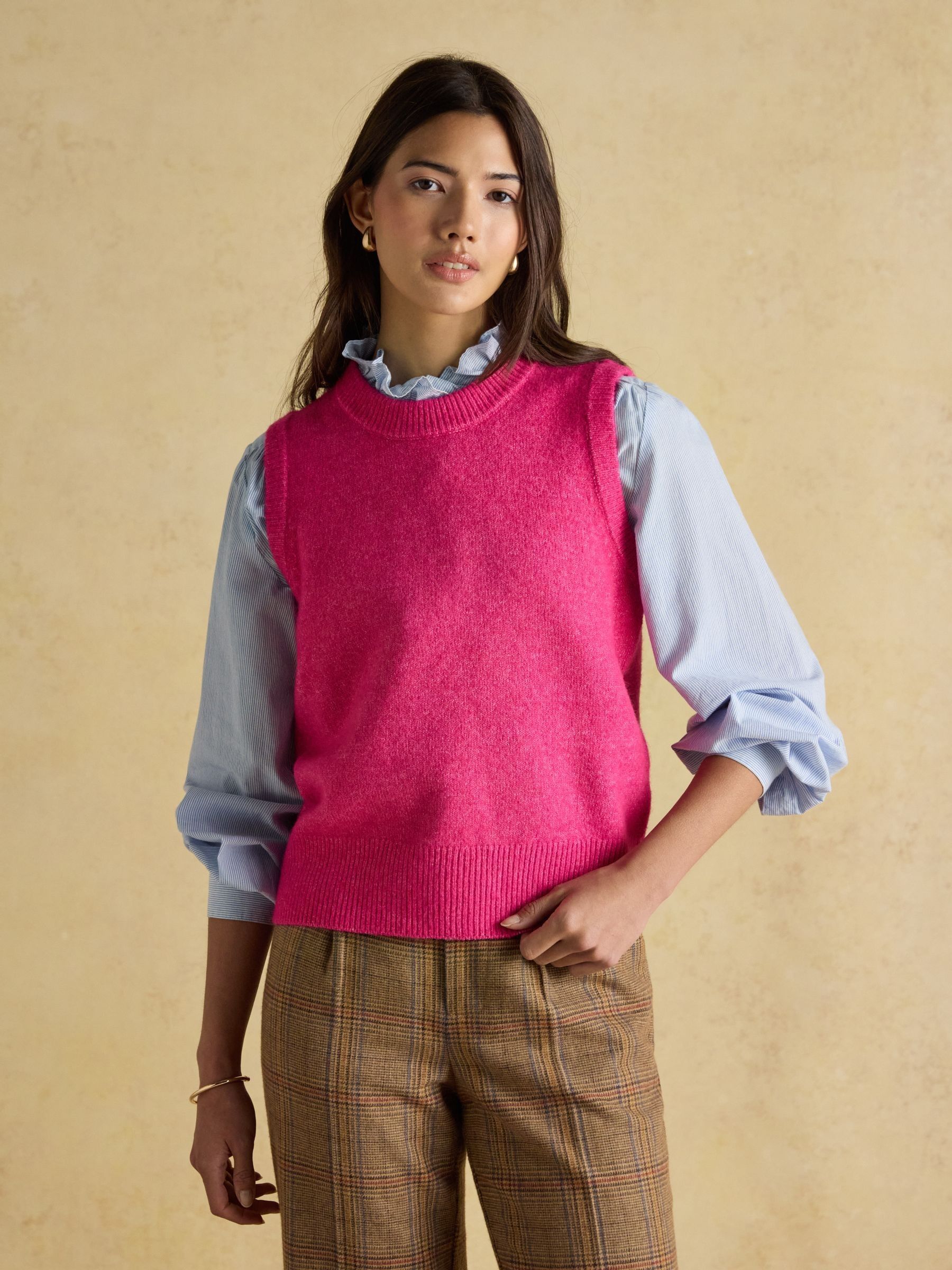 Holly Fushsia Pink Knitted Vest - Image 1 of 8