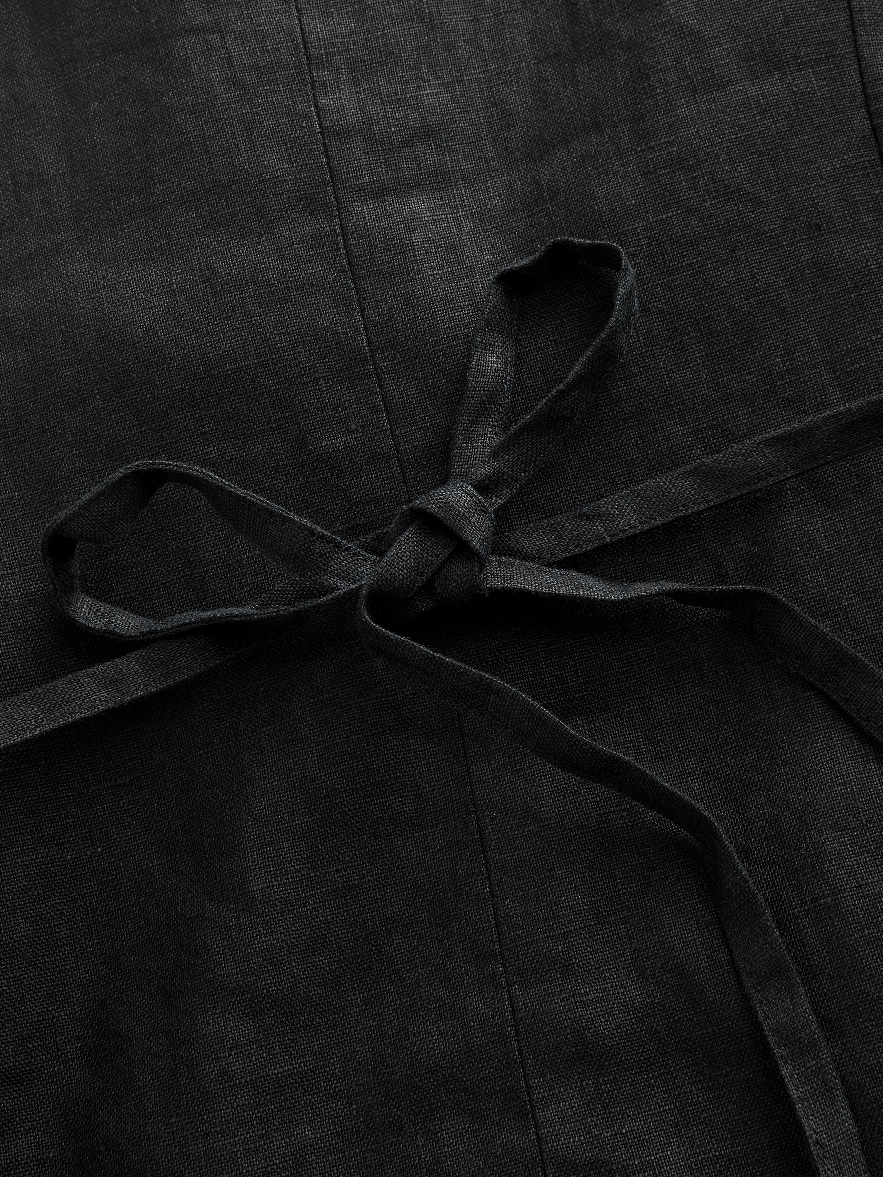 Banana Republic Black 100% Linen Square-Neck Longline Waistcoat - Image 8 of 8