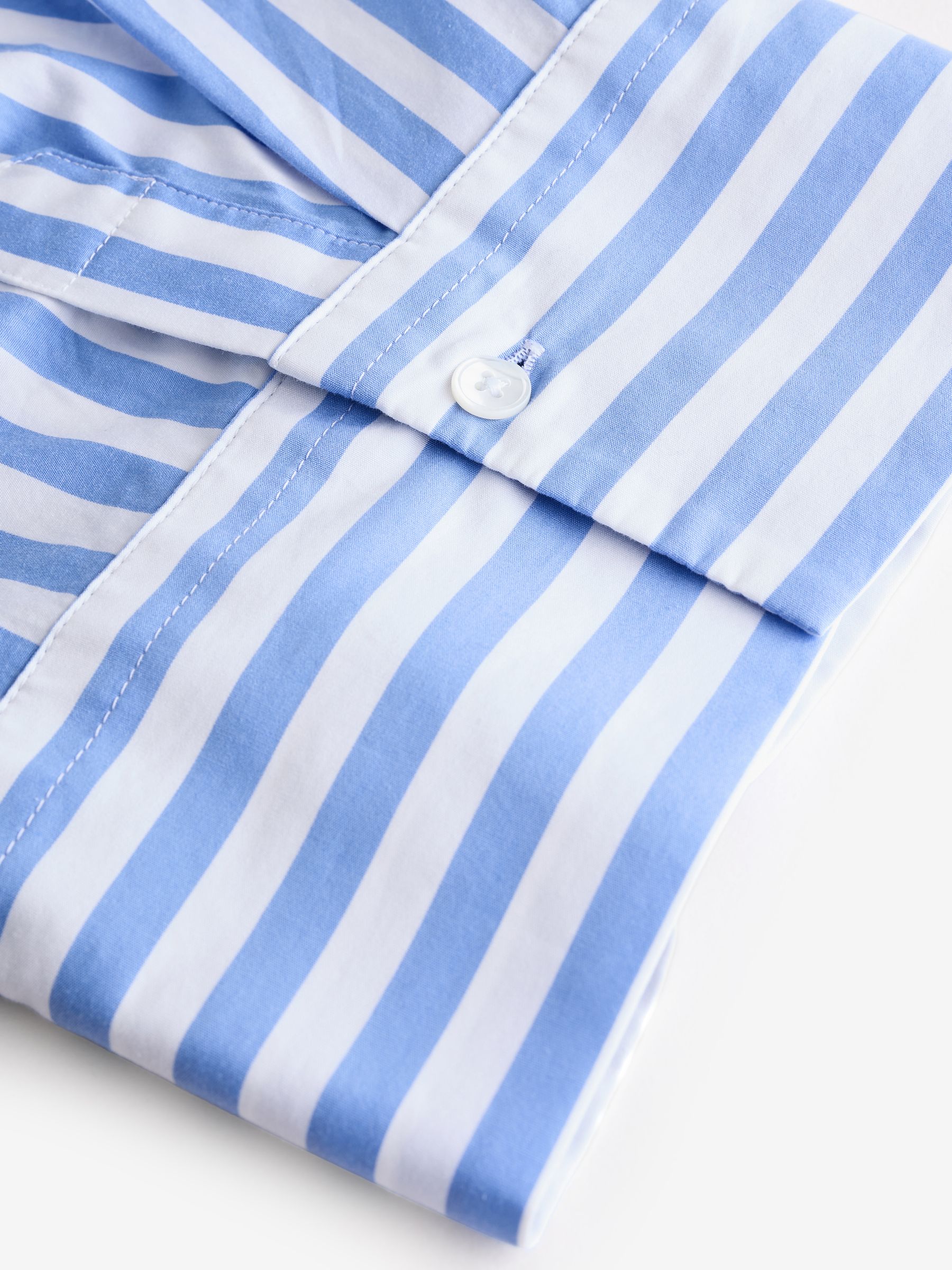 Banana Republic Blue Stripe The Oversized Popover Top - Image 7 of 7