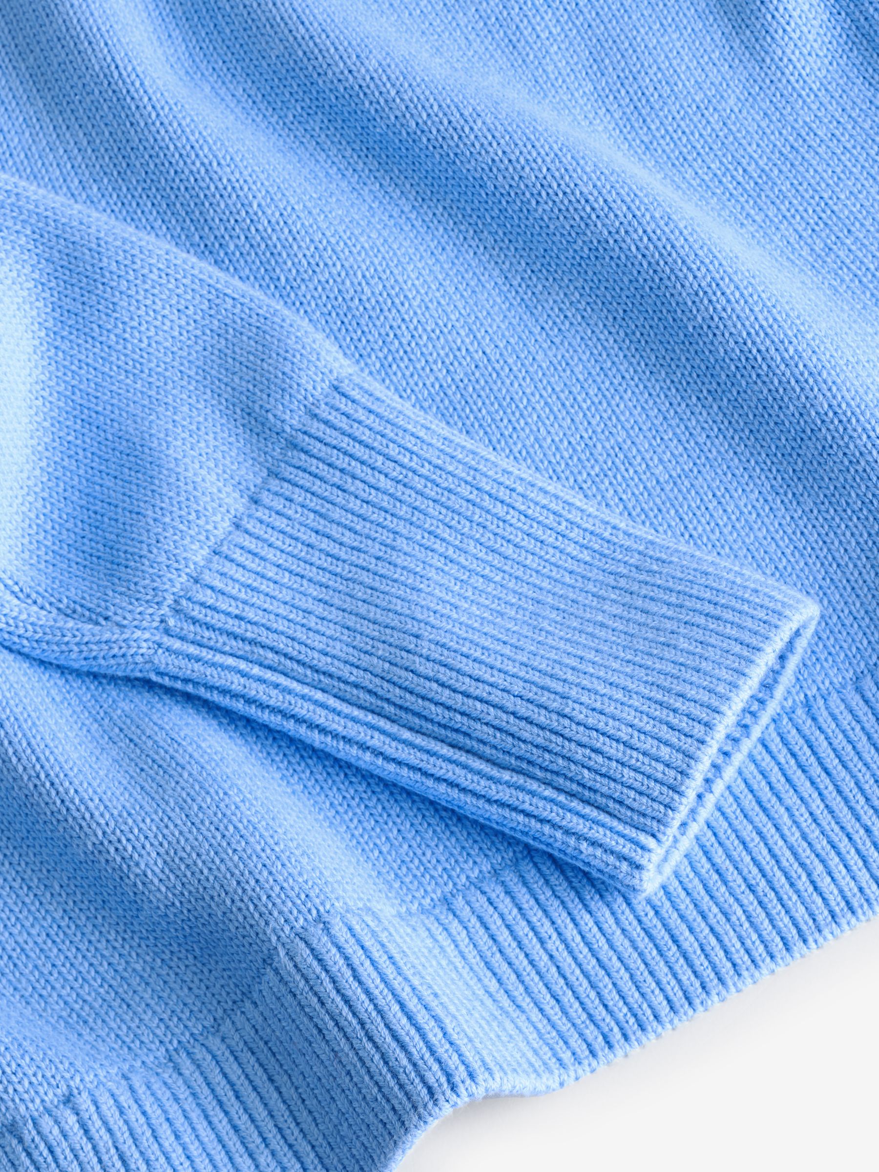 Banana Republic Blue Cotton-Silk Crew-Neck Jumper - Image 5 of 5