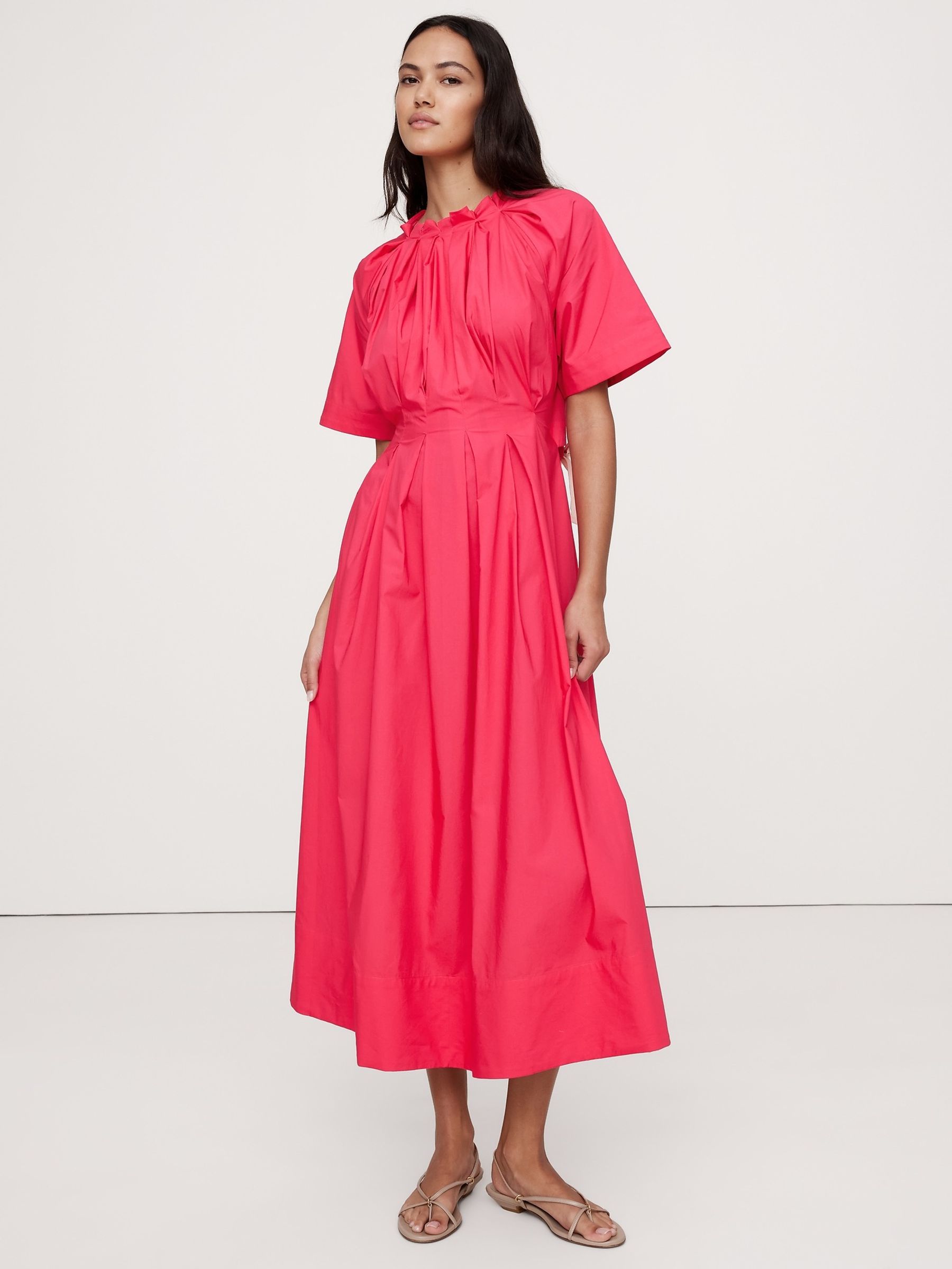 Wrap Dress Banana Republic Pink Silk Dress Ruffle Wrap Mini Dress