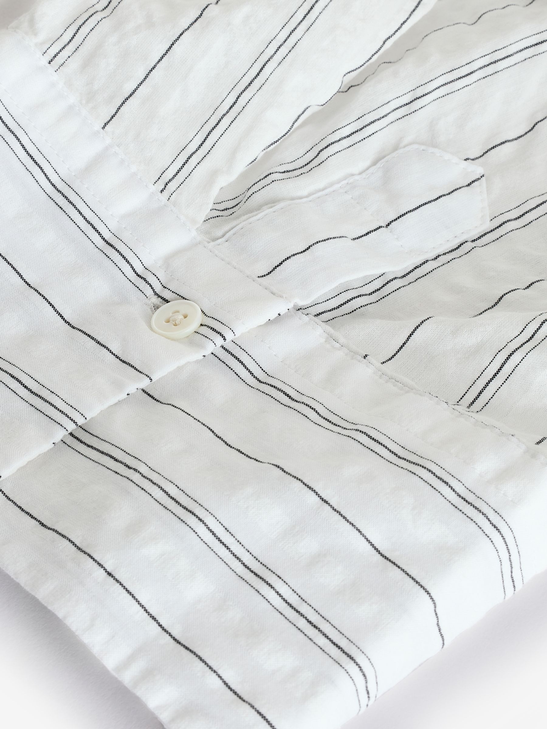 Banana Republic White Stripe The Oversized Popover Top - Image 7 of 7