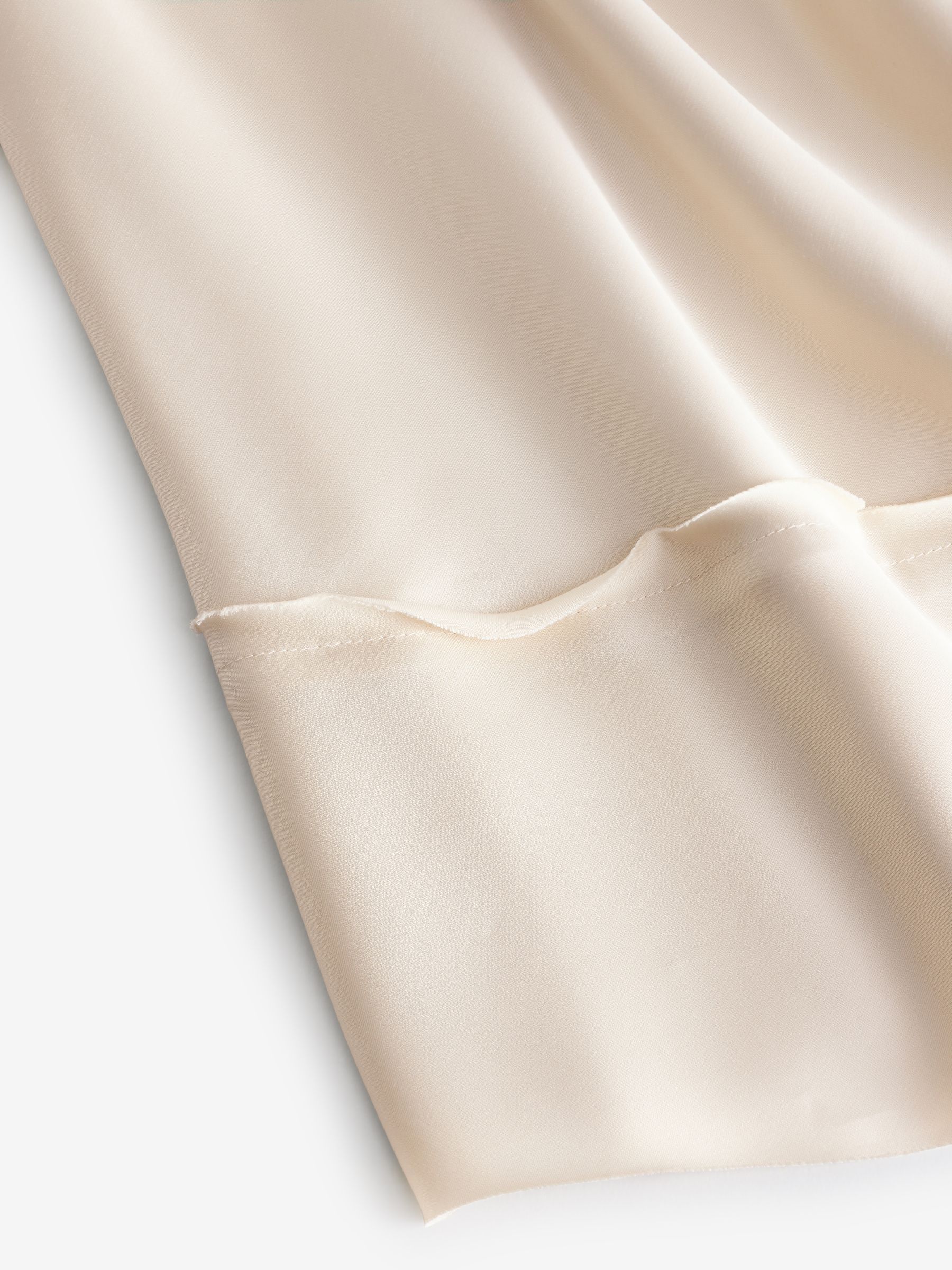 Banana Republic Cream Satin Midi Skirt - Image 4 of 5