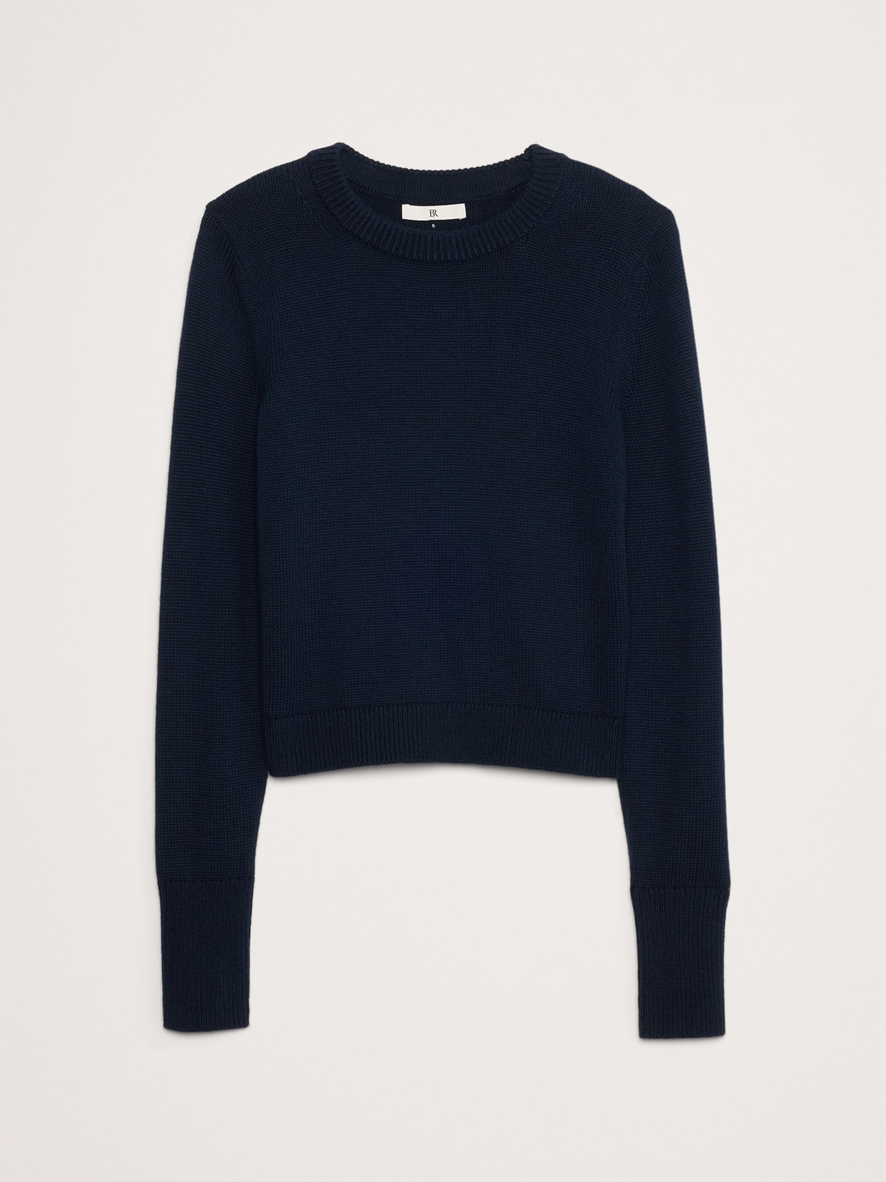 Banana Republic Navy Blue Cotton-Silk Crew-Neck Jumper - Image 1 of 2