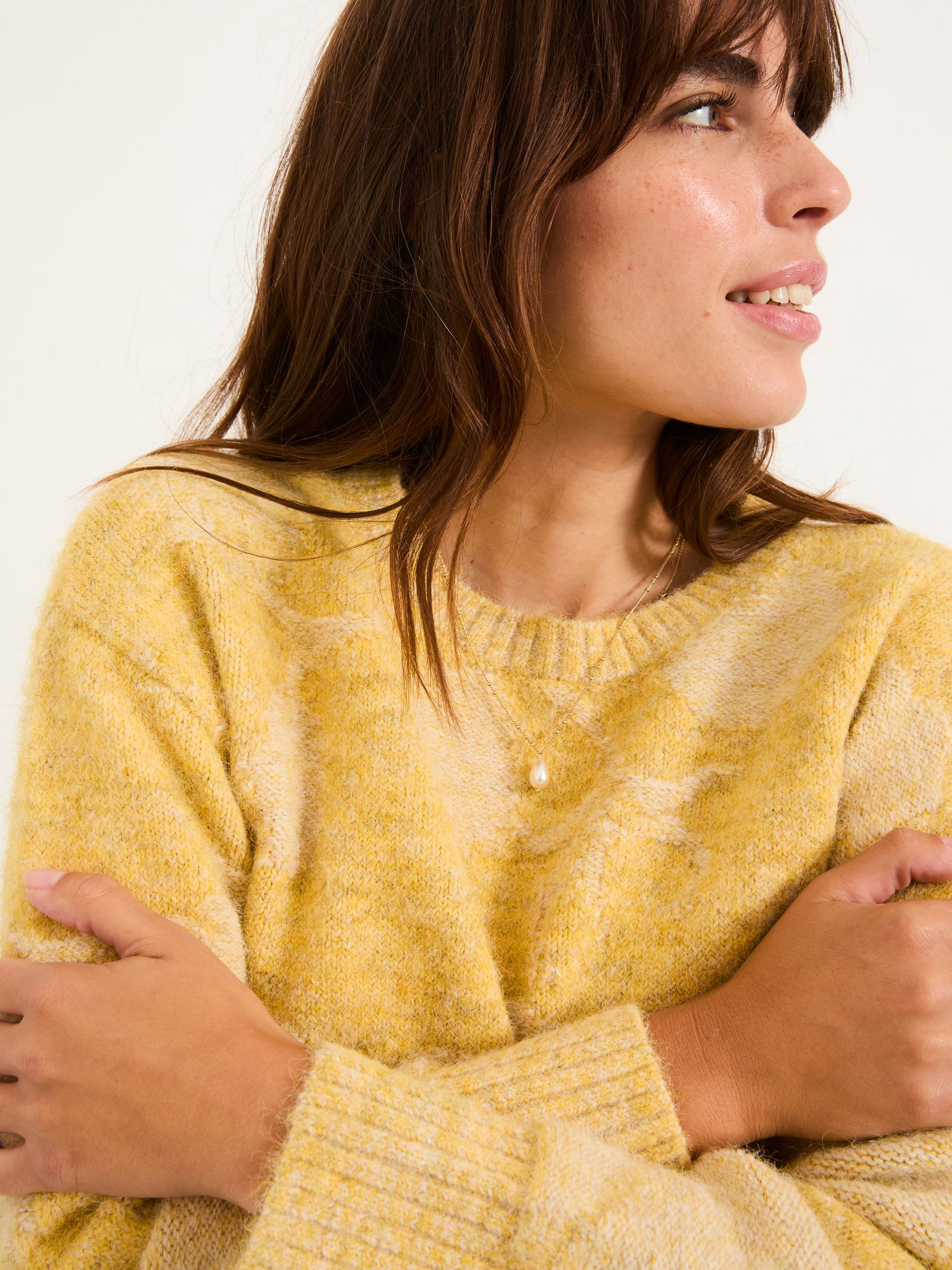 Yellow Leaf Knitted Jumper - Image 5 of 7