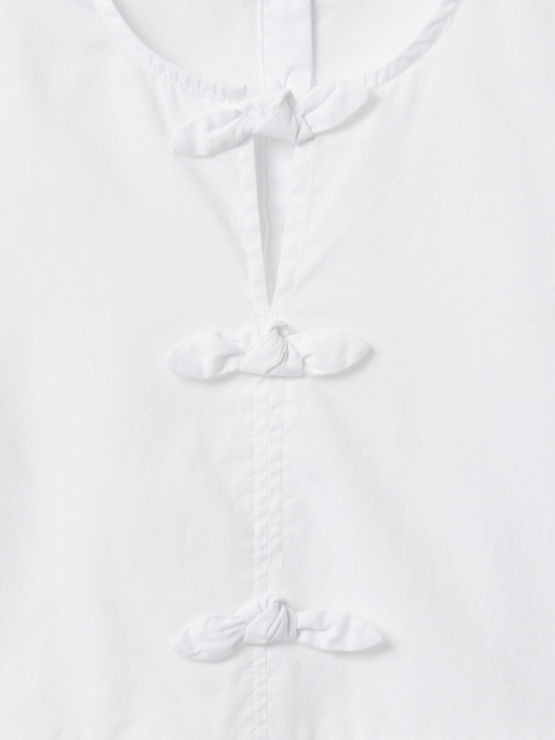White Puff-Sleeve Peplum Bow Top (4-13yrs) - Image 5 of 5