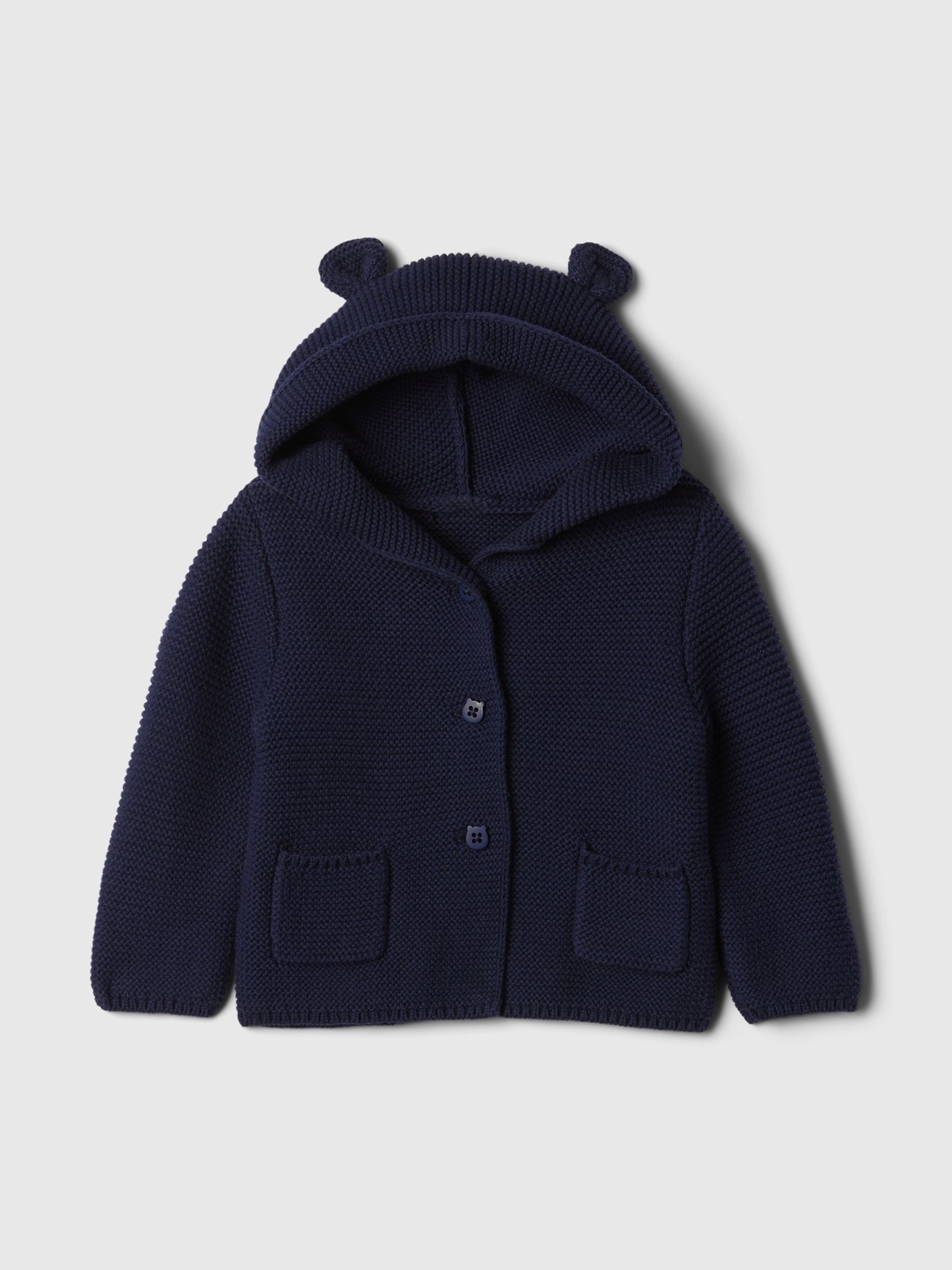 Navy Blue Brannan Bear Soft Cotton Knit Cardigan (Newborn-24mths) - Image 1 of 2