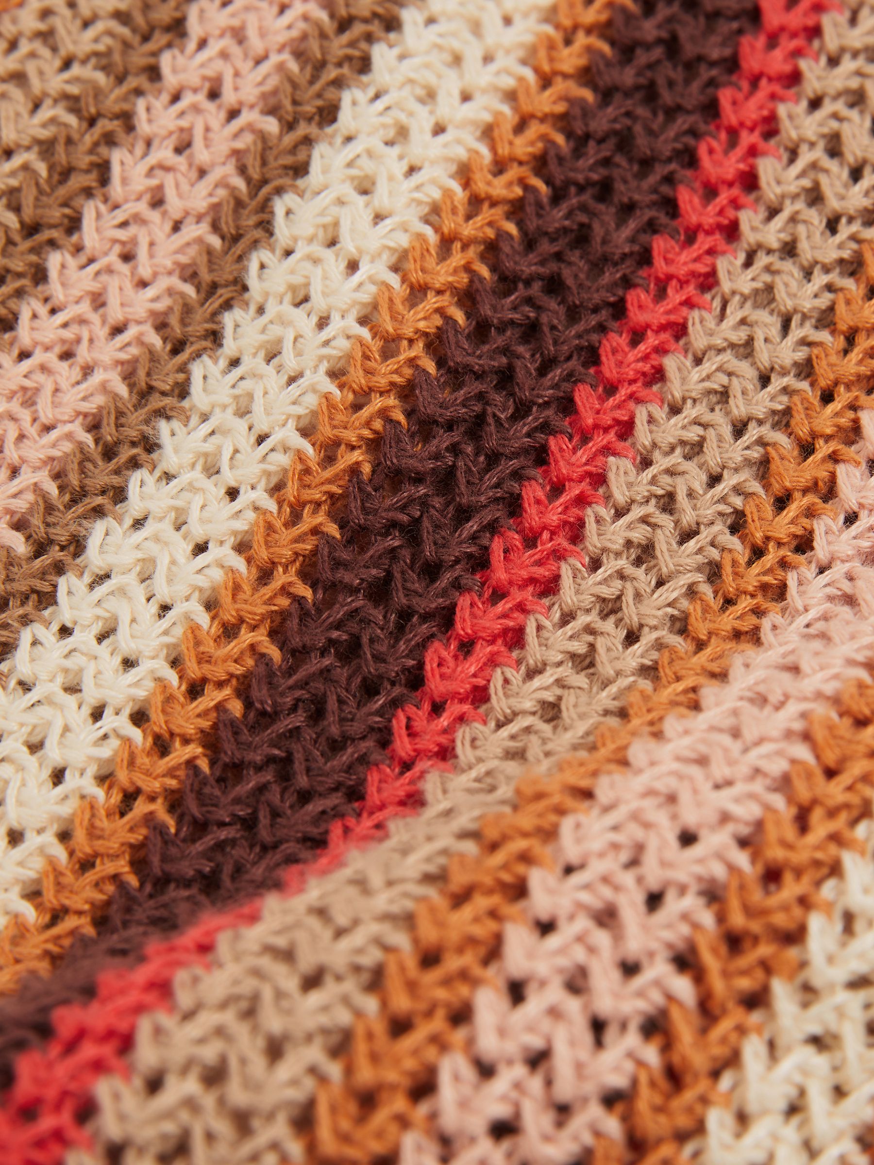 Striped Knit Shirt in Coral - Image 5 of 5