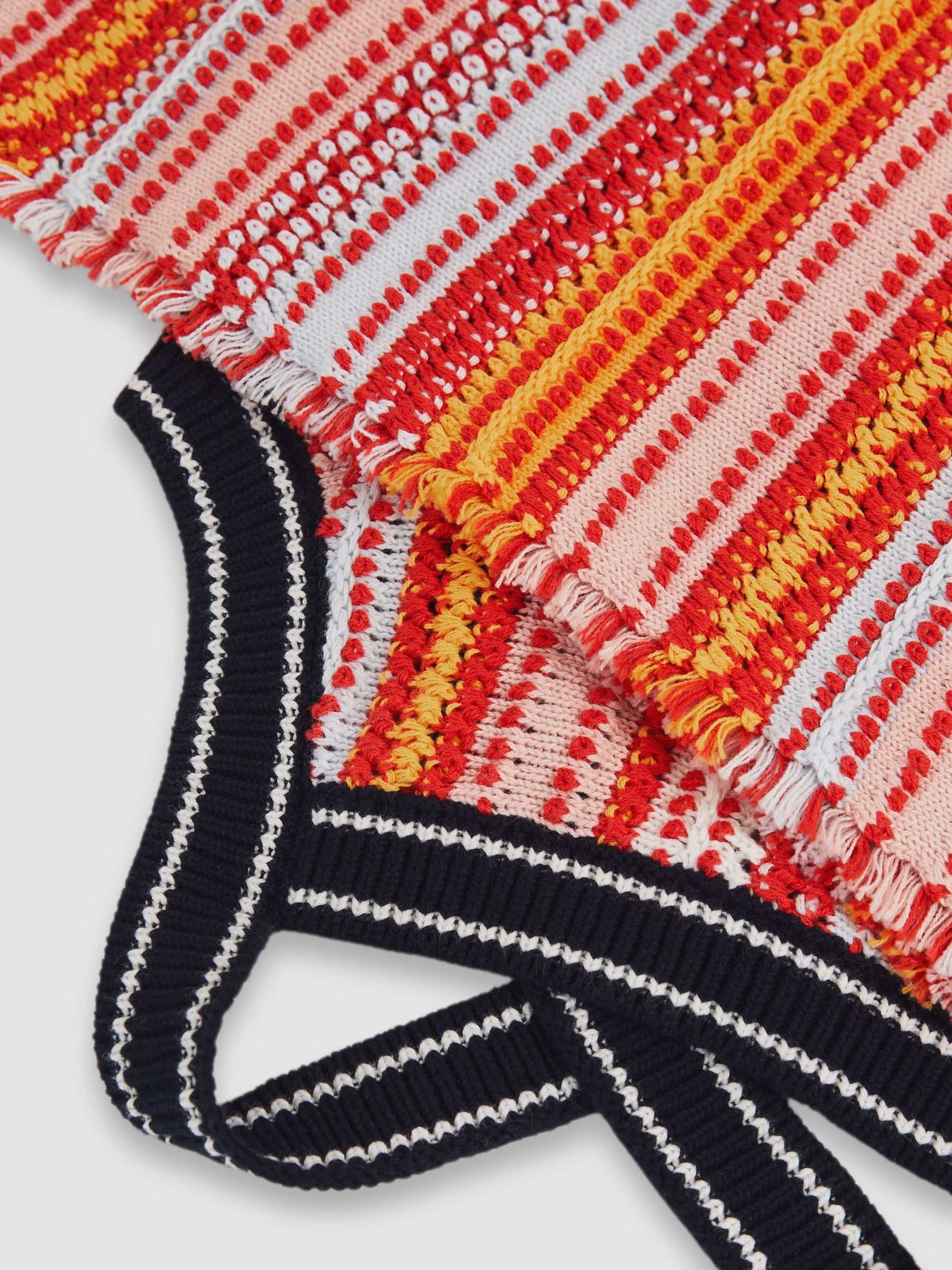 Cotton Striped Knit Dress in Multi - Image 4 of 4