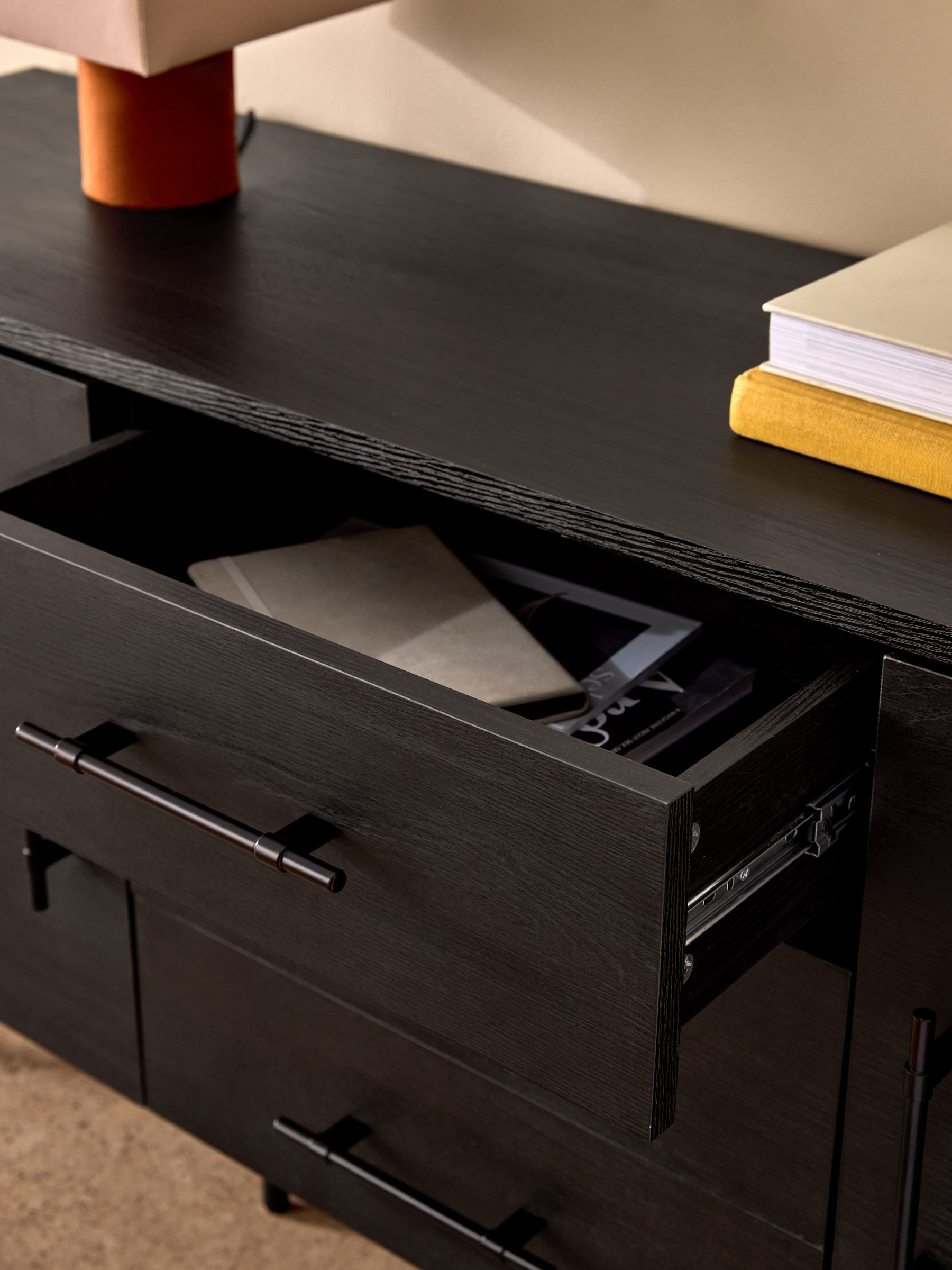 Zeke Large Sideboard in Dark Oak Effect - Image 2 of 5