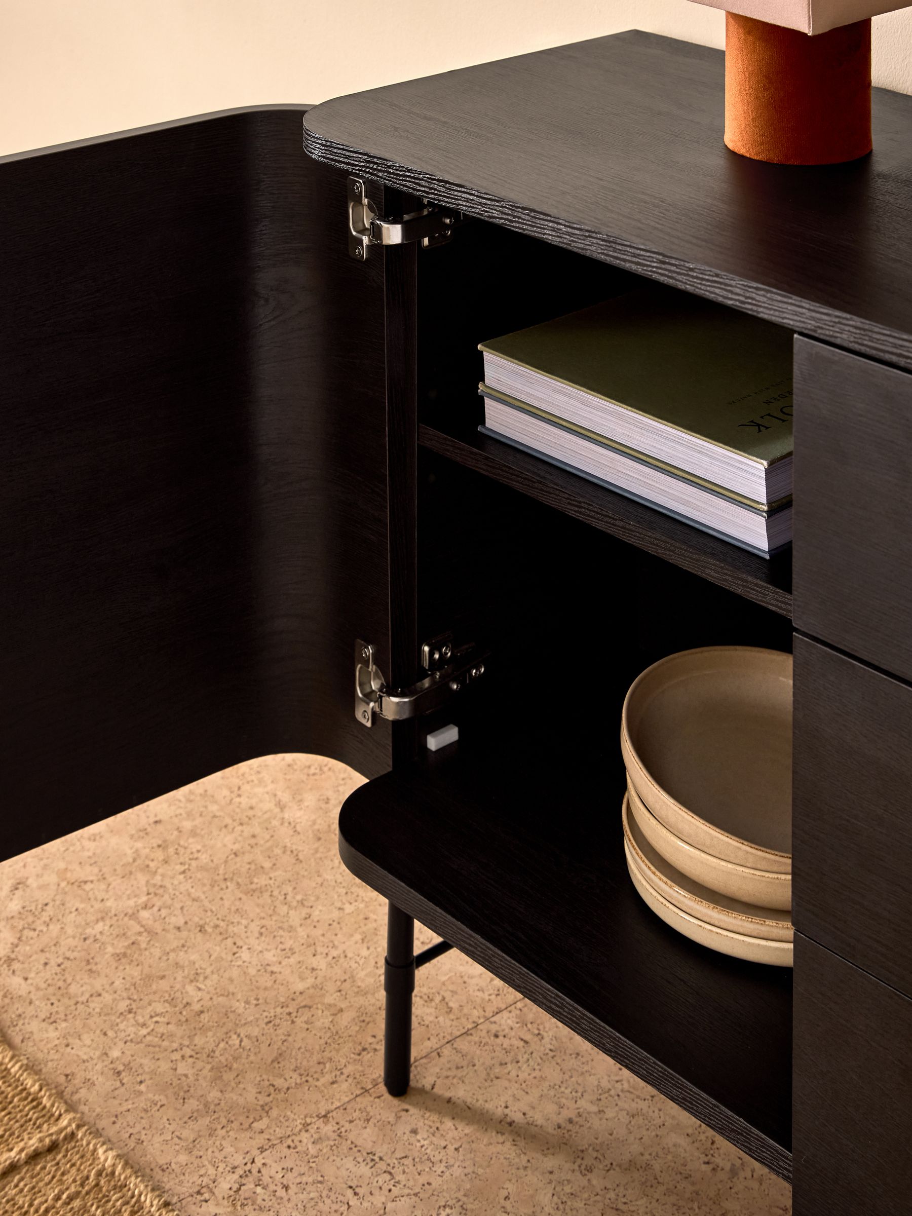 Zeke Large Sideboard in Dark Oak Effect - Image 3 of 5