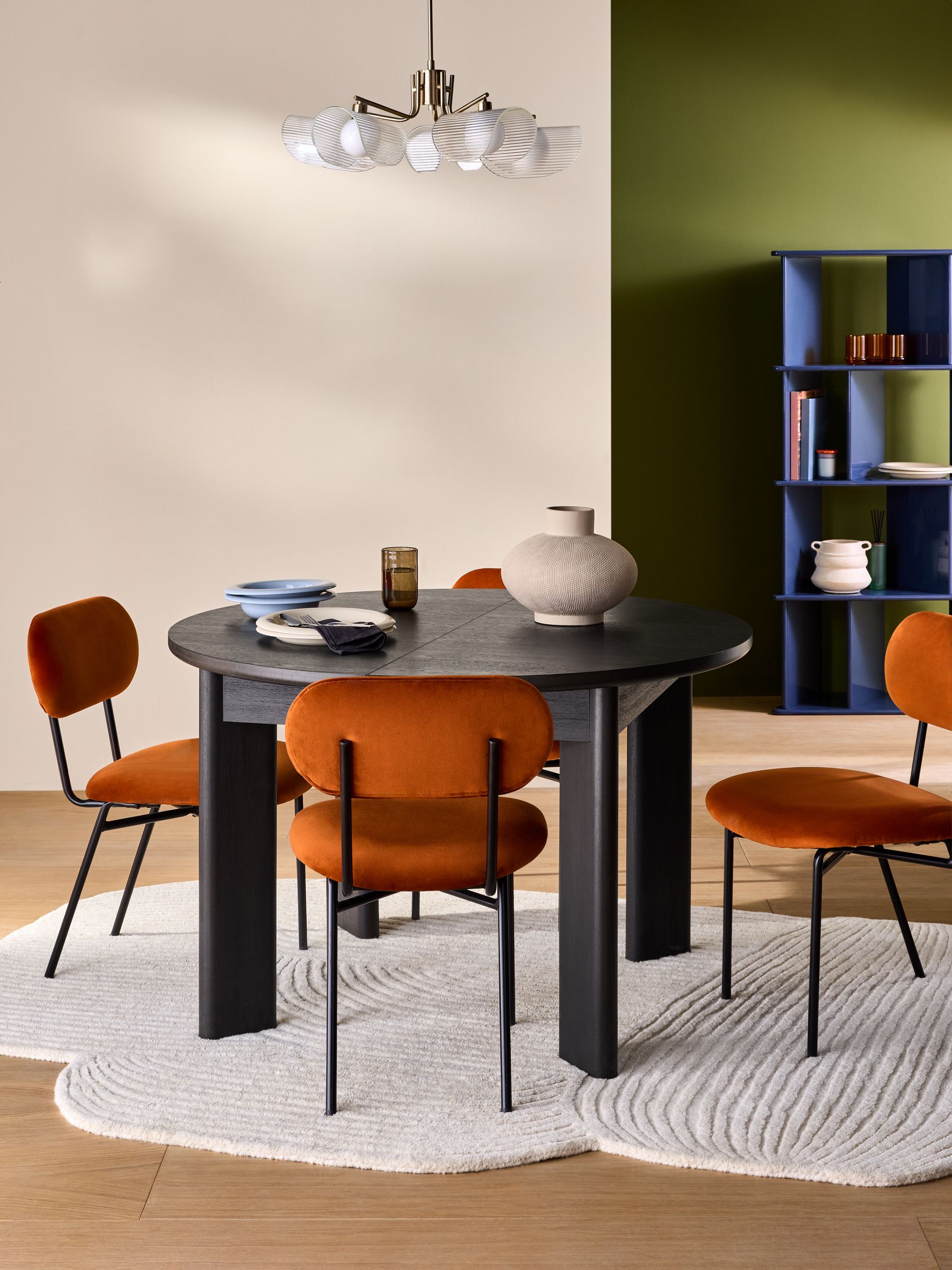 Zeke 4 to 6 Seater Extending Rectangular Seater Dining Table in Dark Oak Effect - Image 1 of 7