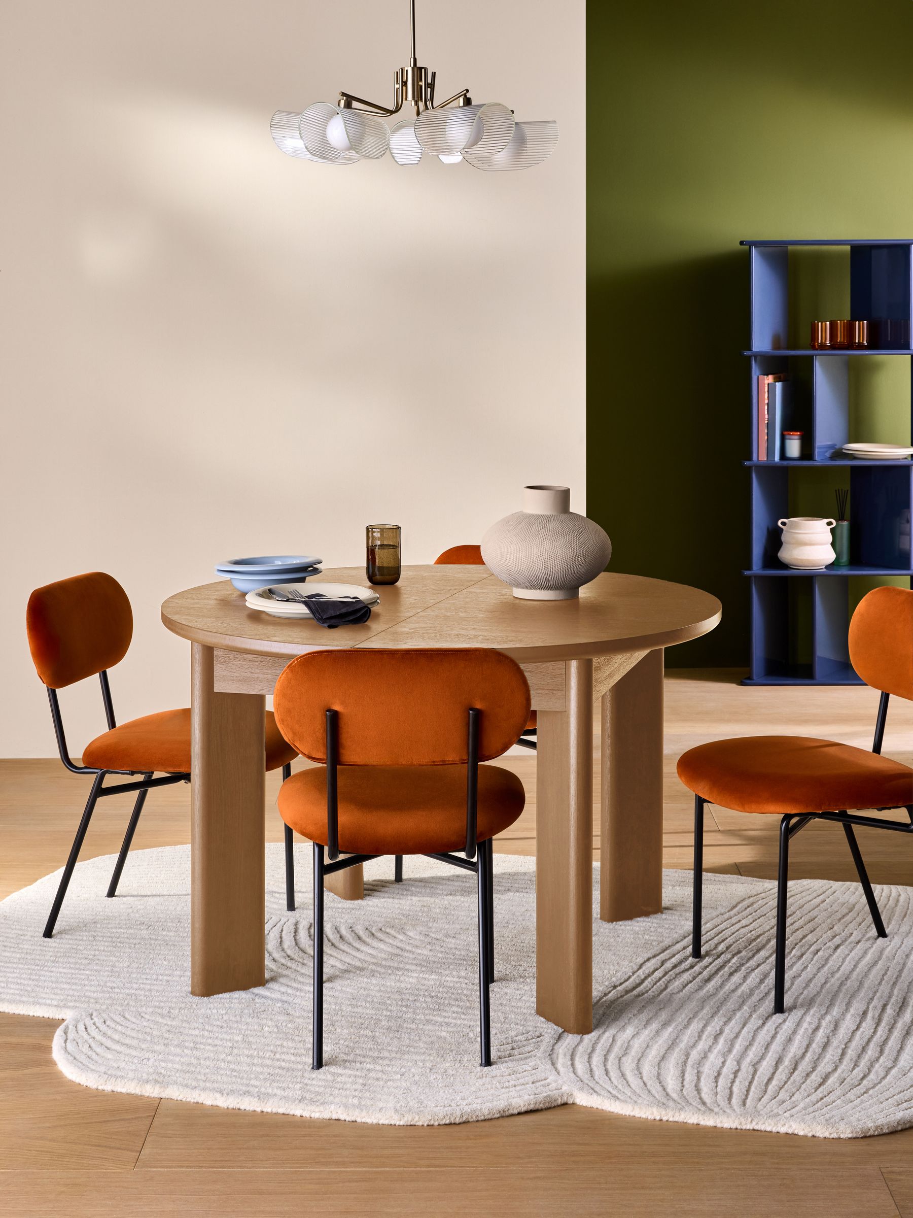 Zeke 4 to 6 Seater Extending Rectangular Seater Dining Table in Oak Effect - Image 1 of 7