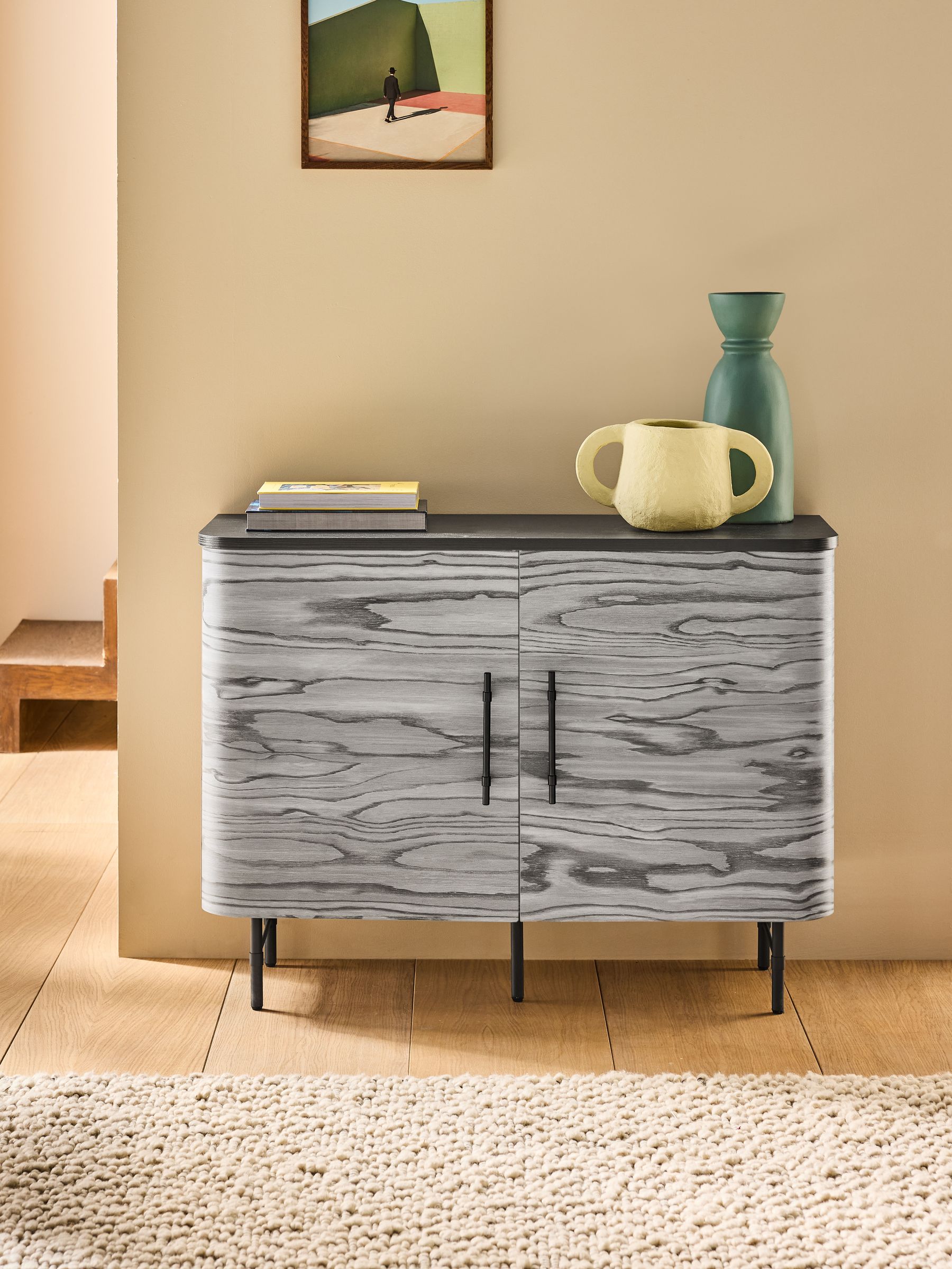 Zeke Small Sideboard in Grey Pine Effect - Image 1 of 3