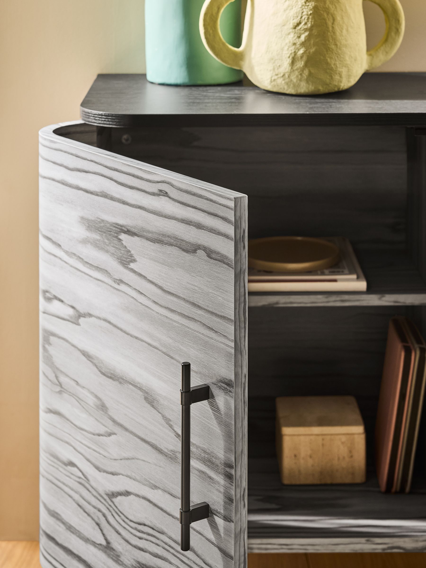 Zeke Small Sideboard in Grey Pine Effect - Image 3 of 3 Zeke Small Sideboard in Grey Pine Effect - Image 3 of 3