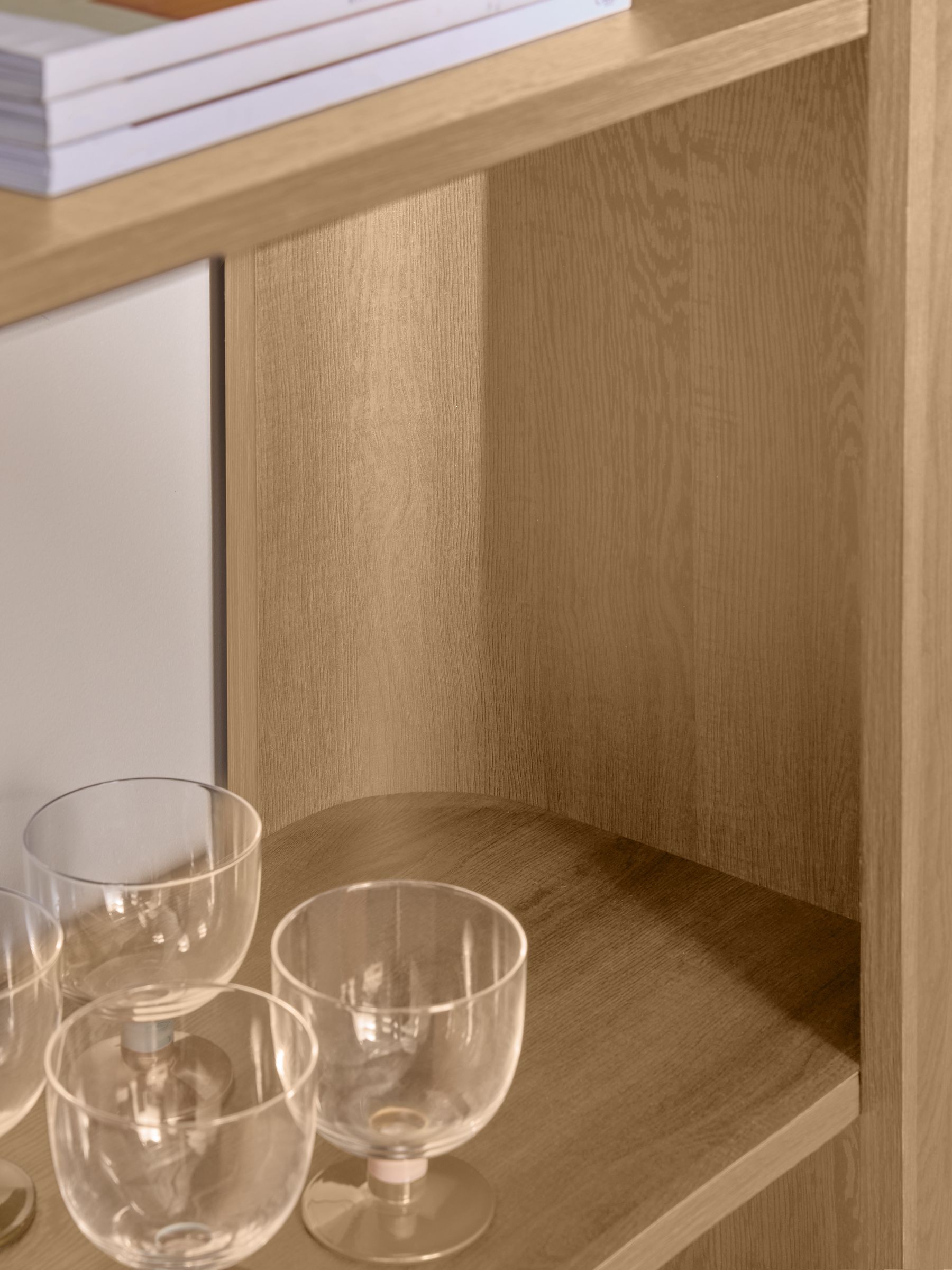 Kain Shelving Unit in Light Oak Effect - Image 2 of 3 Kain Shelving Unit in Light Oak Effect - Image 2 of 3