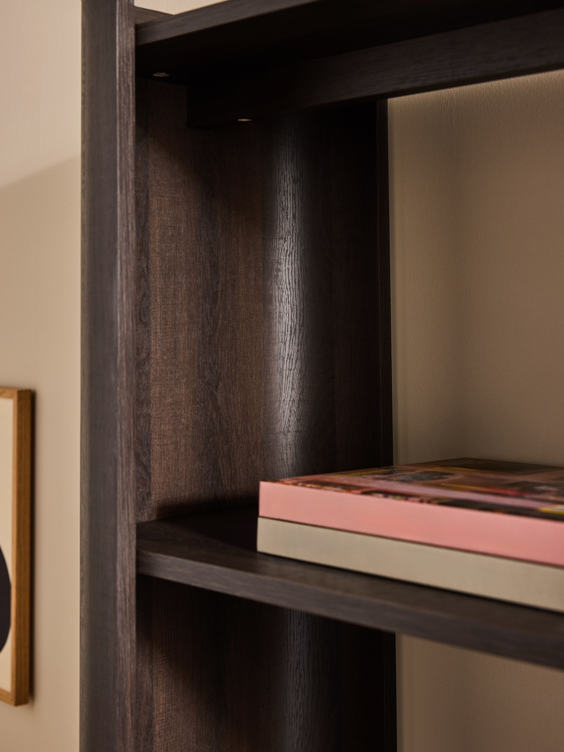 Kain Shelving Unit in Dark Wood Effect - Image 2 of 5 Kain Shelving Unit in Dark Wood Effect - Image 2 of 5