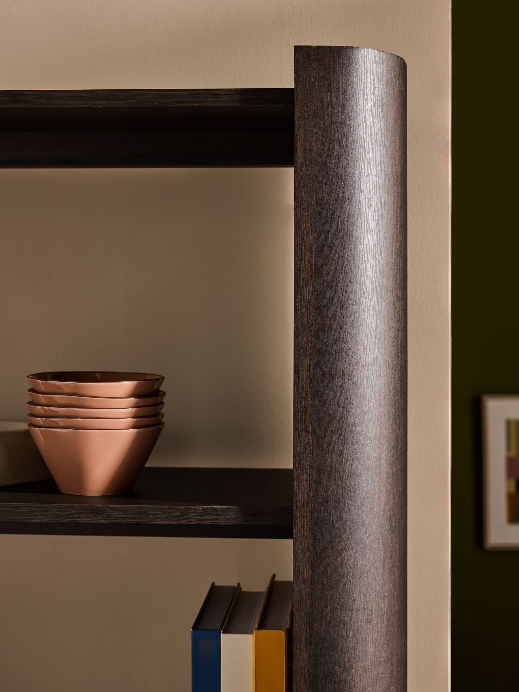 Kain Shelving Unit in Dark Wood Effect - Image 3 of 5