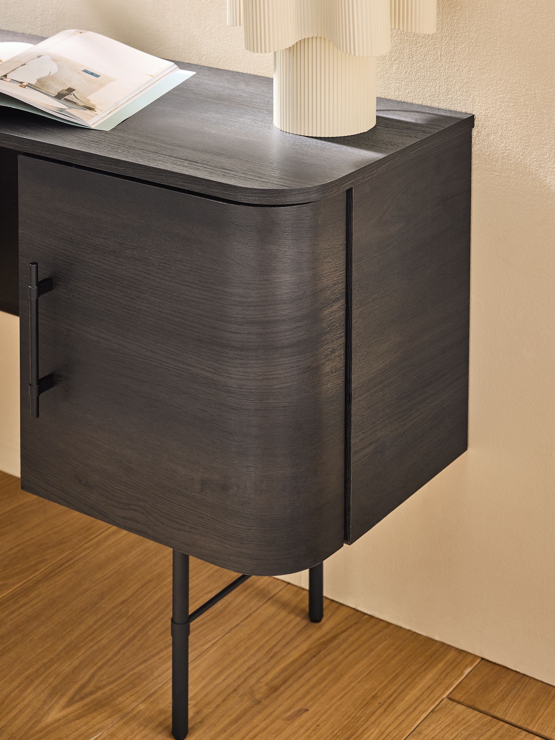 Zeke Storage Desk in Dark Oak Effect - Image 3 of 4