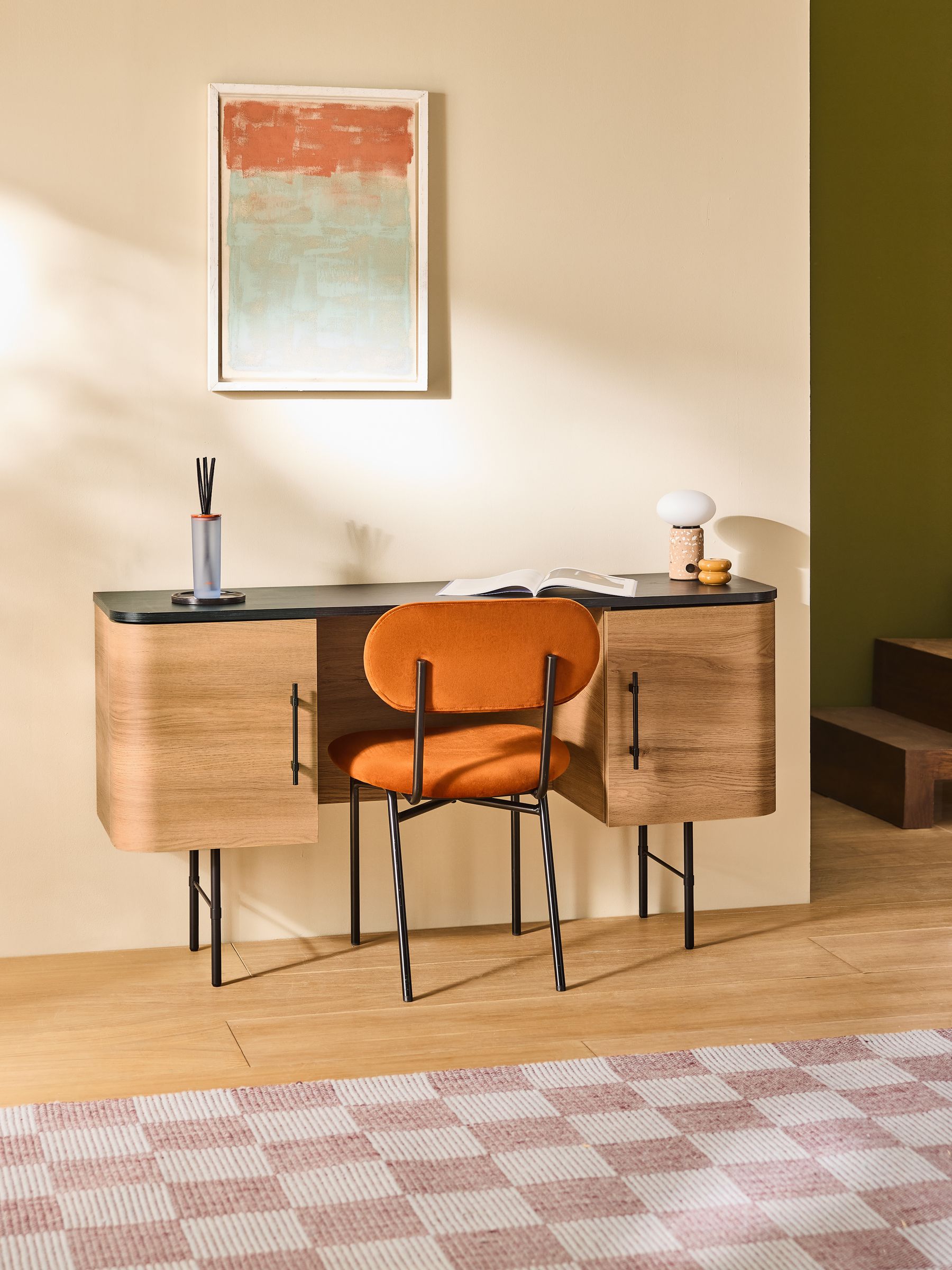 Zeke Storage Desk in Oak Effect - Image 1 of 4