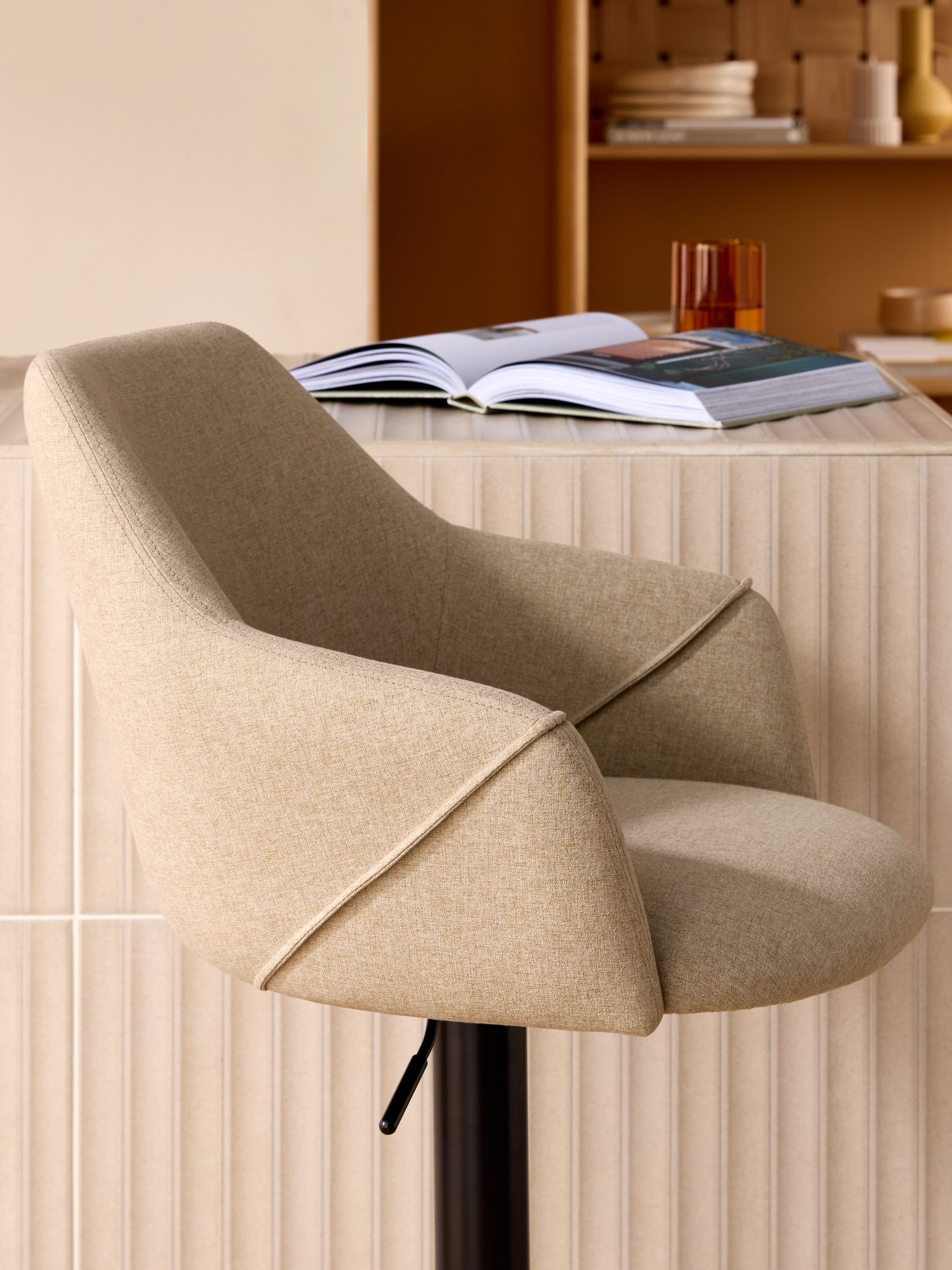 Lule Bar Stool in Ecru Marl - Image 2 of 7