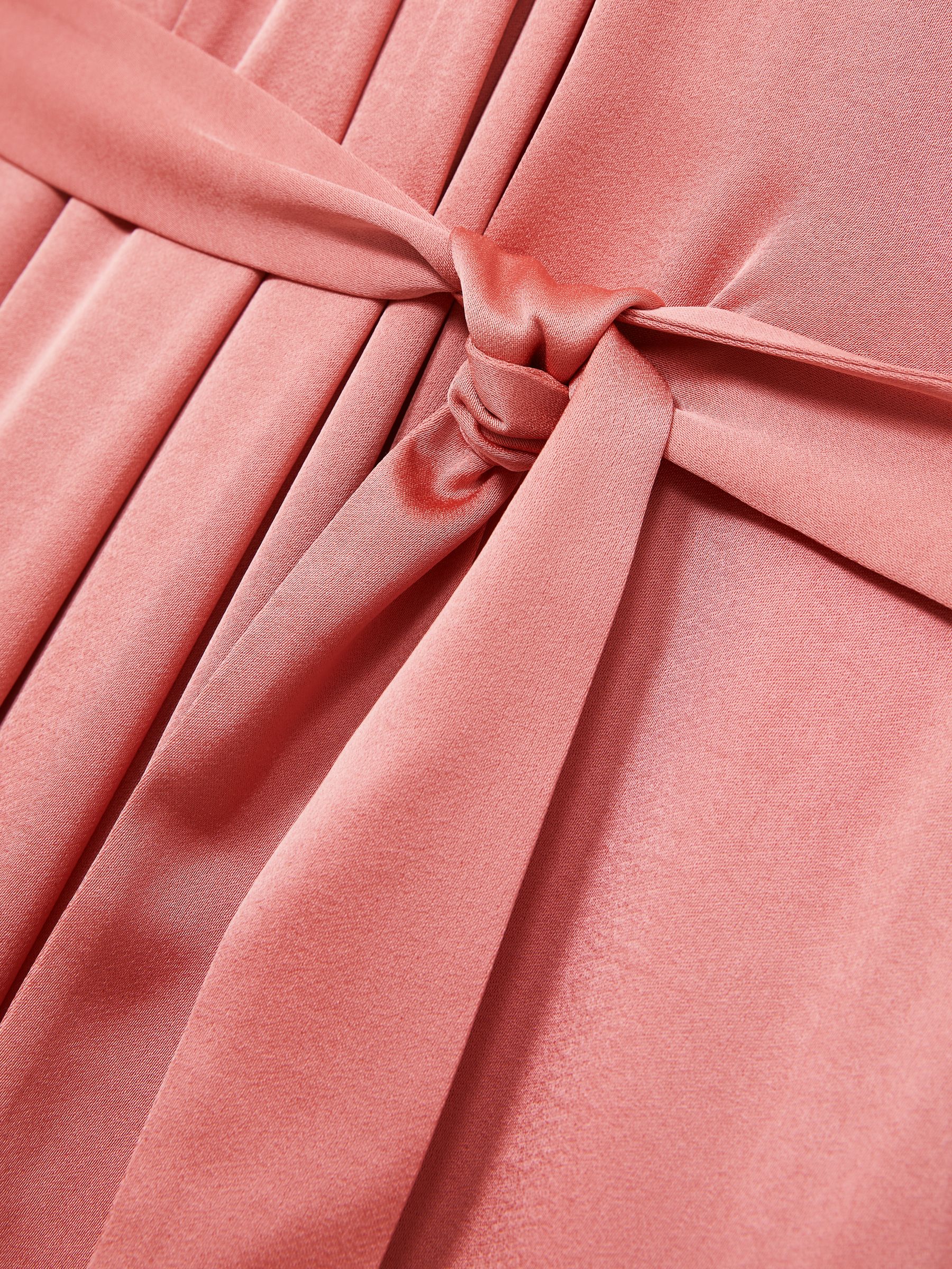 Satin Wide-Leg Draped Jumpsuit in Pink - Image 6 of 6
