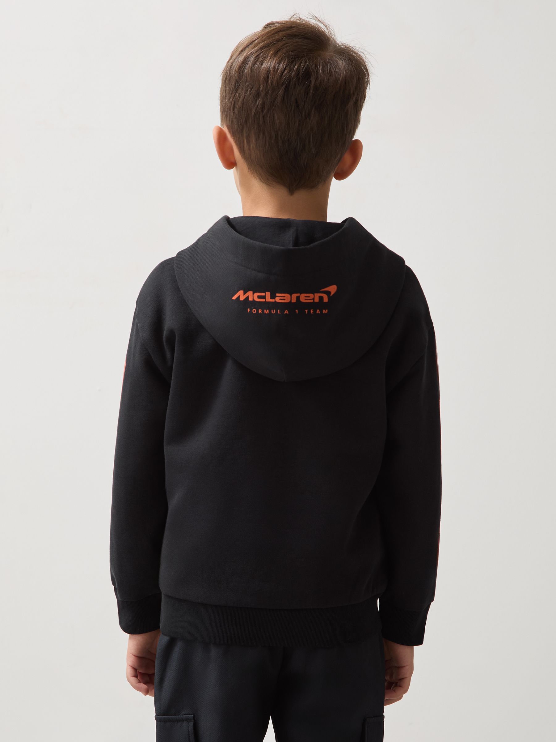 9-13 yrs McLaren F1 Team Cotton Logo Hoodie Unisex Fit in Black - Image 5 of 7