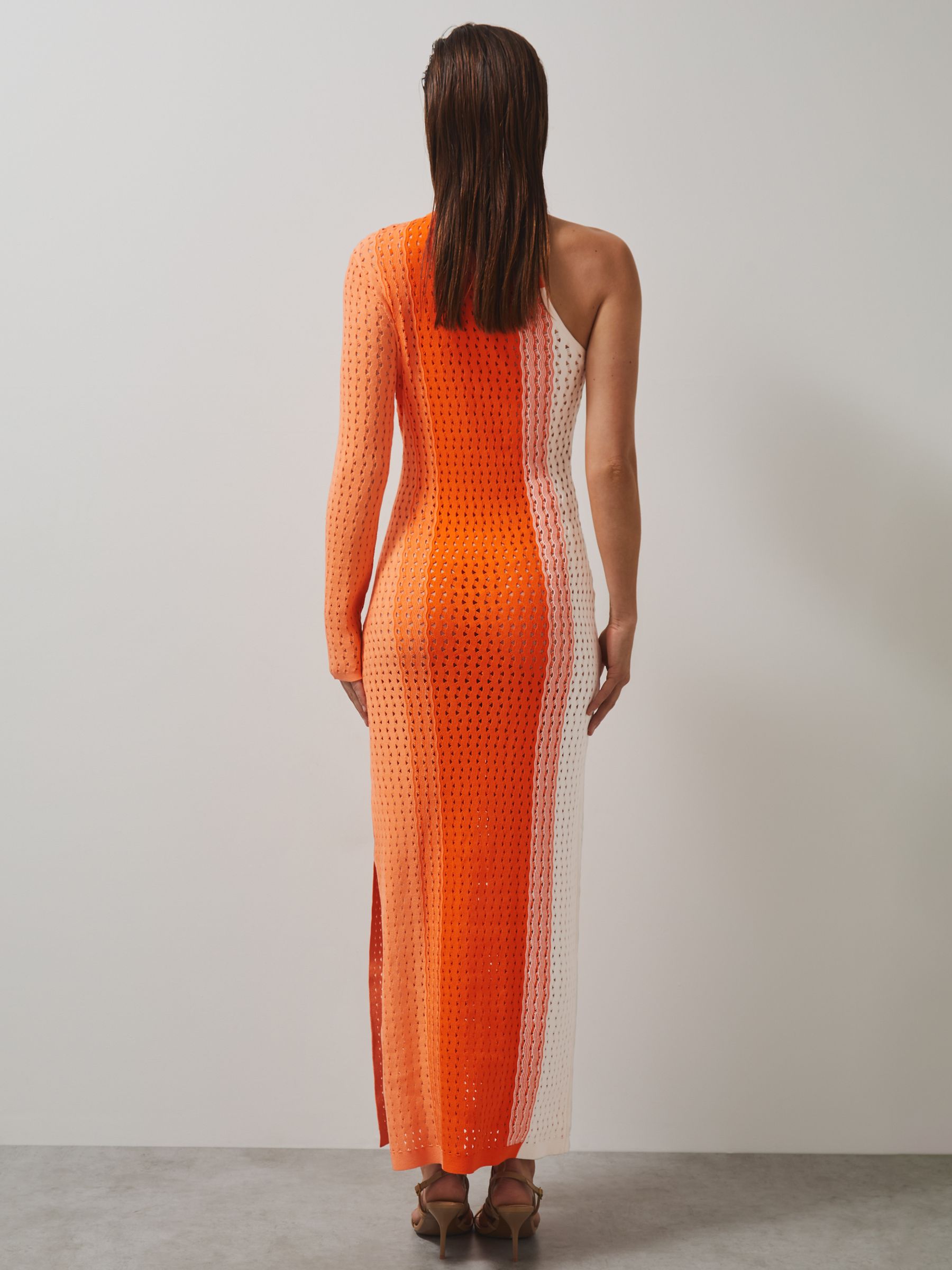 McLaren F1 Team One-Sleeve Knit Dress in Papaya Orange - Image 5 of 7
