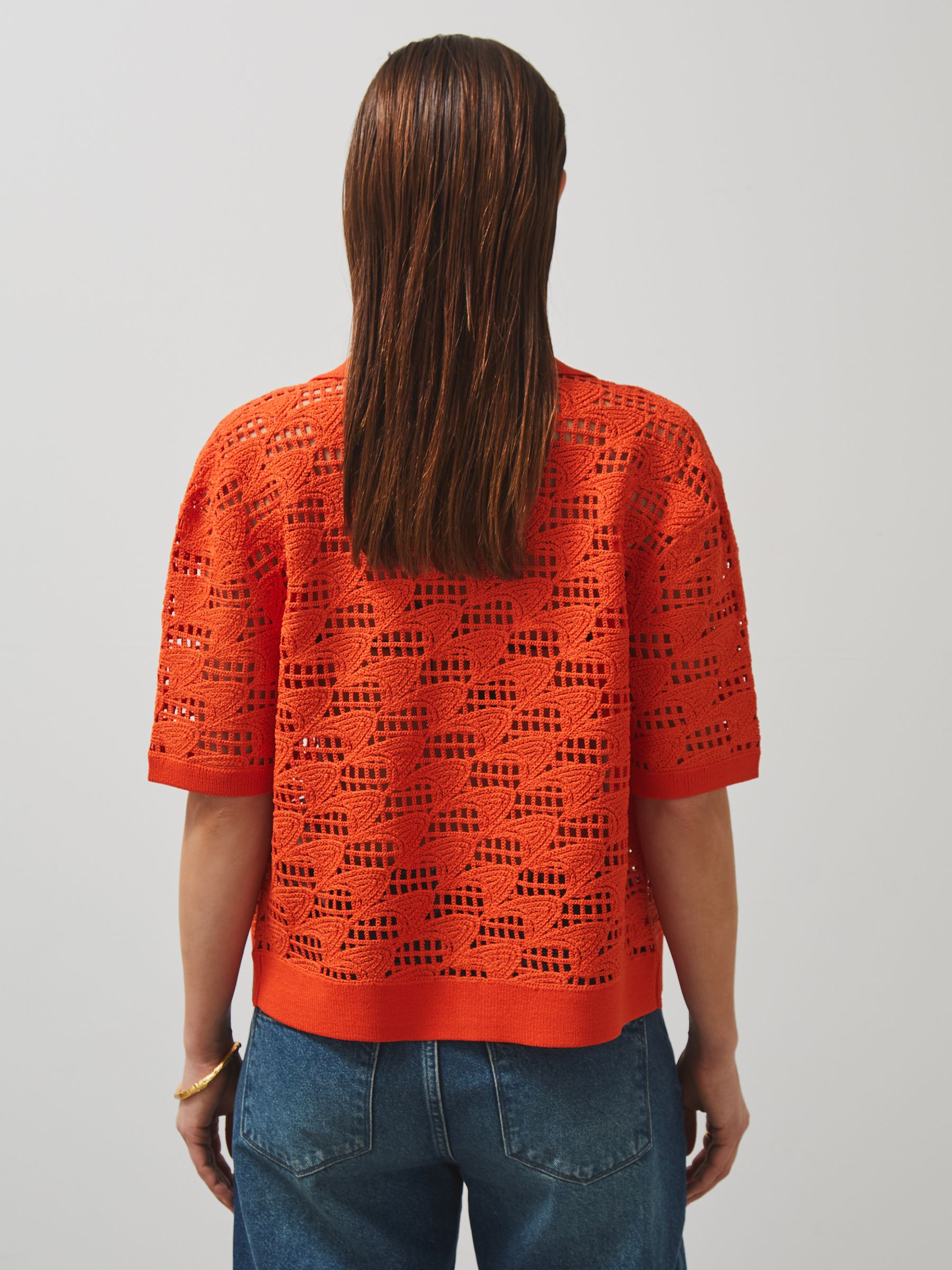 McLaren F1 Team Speedmark Crochet Shirt in Papaya - Image 5 of 7