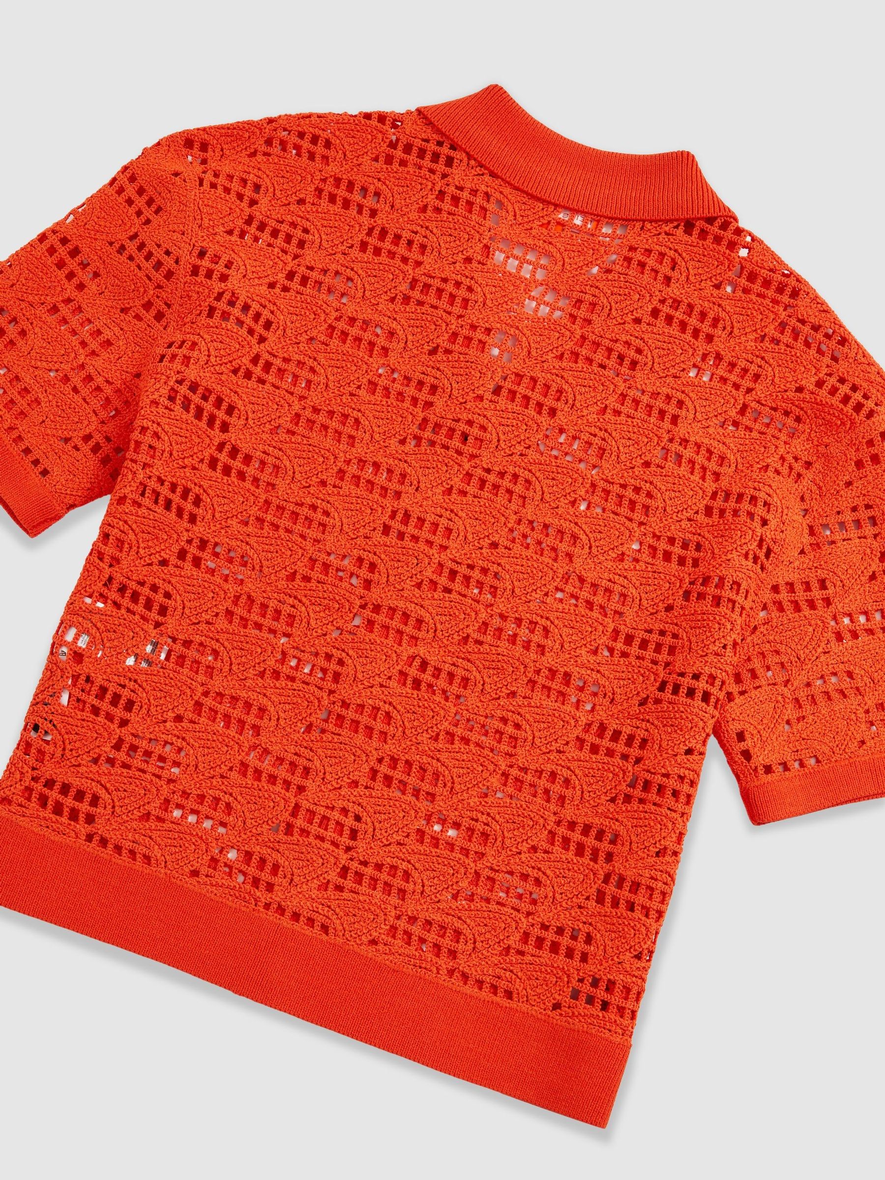 McLaren F1 Team Speedmark Crochet Shirt in Papaya - Image 7 of 7