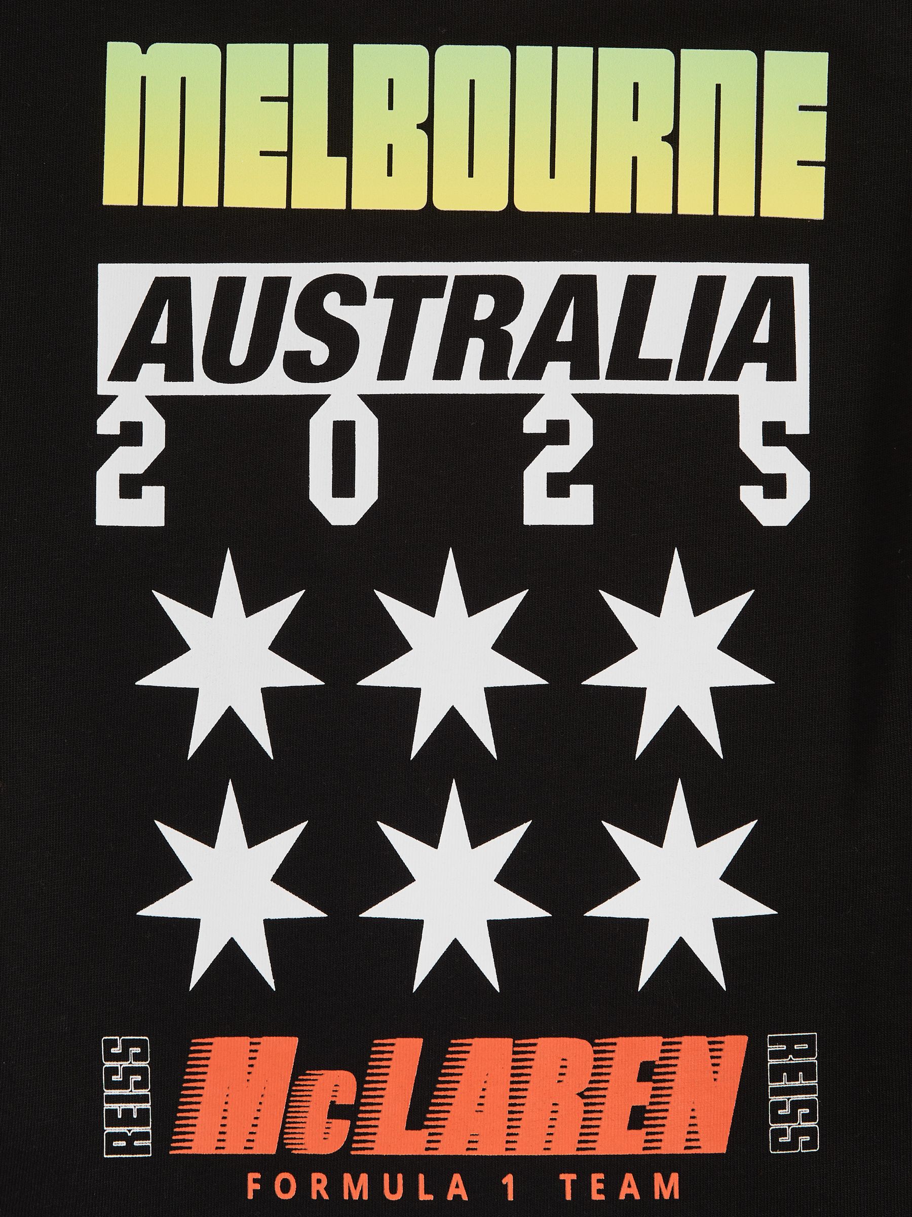 McLaren F1 Team Melbourne T-Shirt Unisex Fit in Black - Image 6 of 8