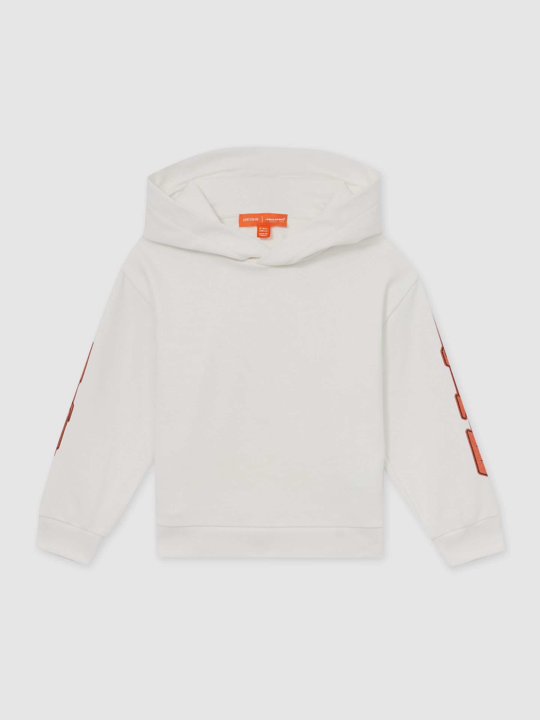 9-13 yrs McLaren F1 Team Cotton Logo Hoodie Unisex Fit in White - Image 2 of 7
