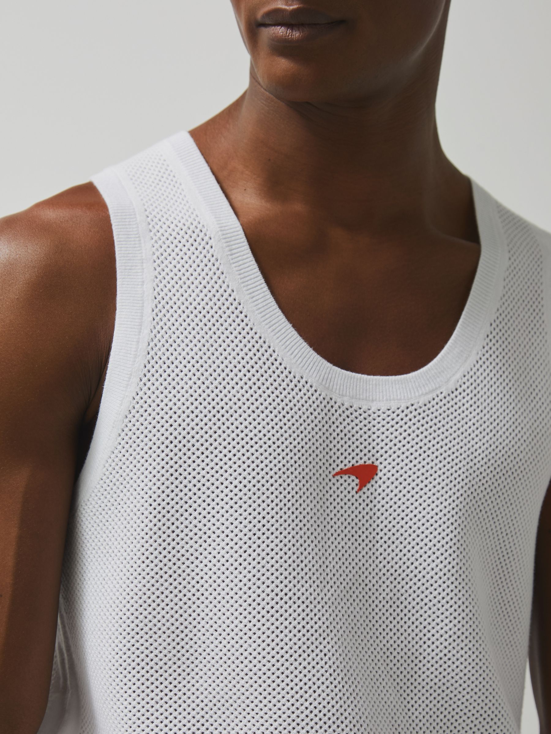McLaren F1 Team Speedmark Knit Vest in White - Image 3 of 8